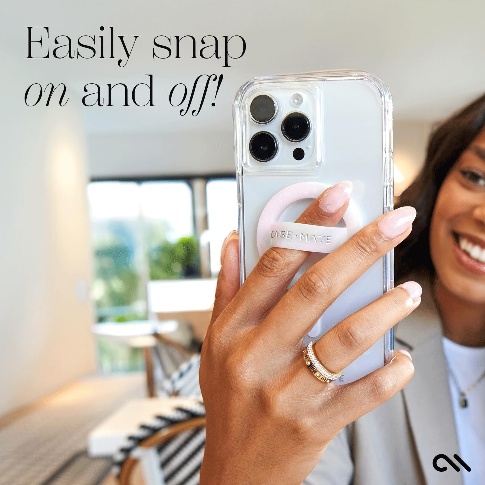 Case Mate Magnetic Phone Grip Magsafe Loop Grip | Detachable Phone Grip Phone Holder For Hand | Thin Collapsible Soft Magsafe Ph