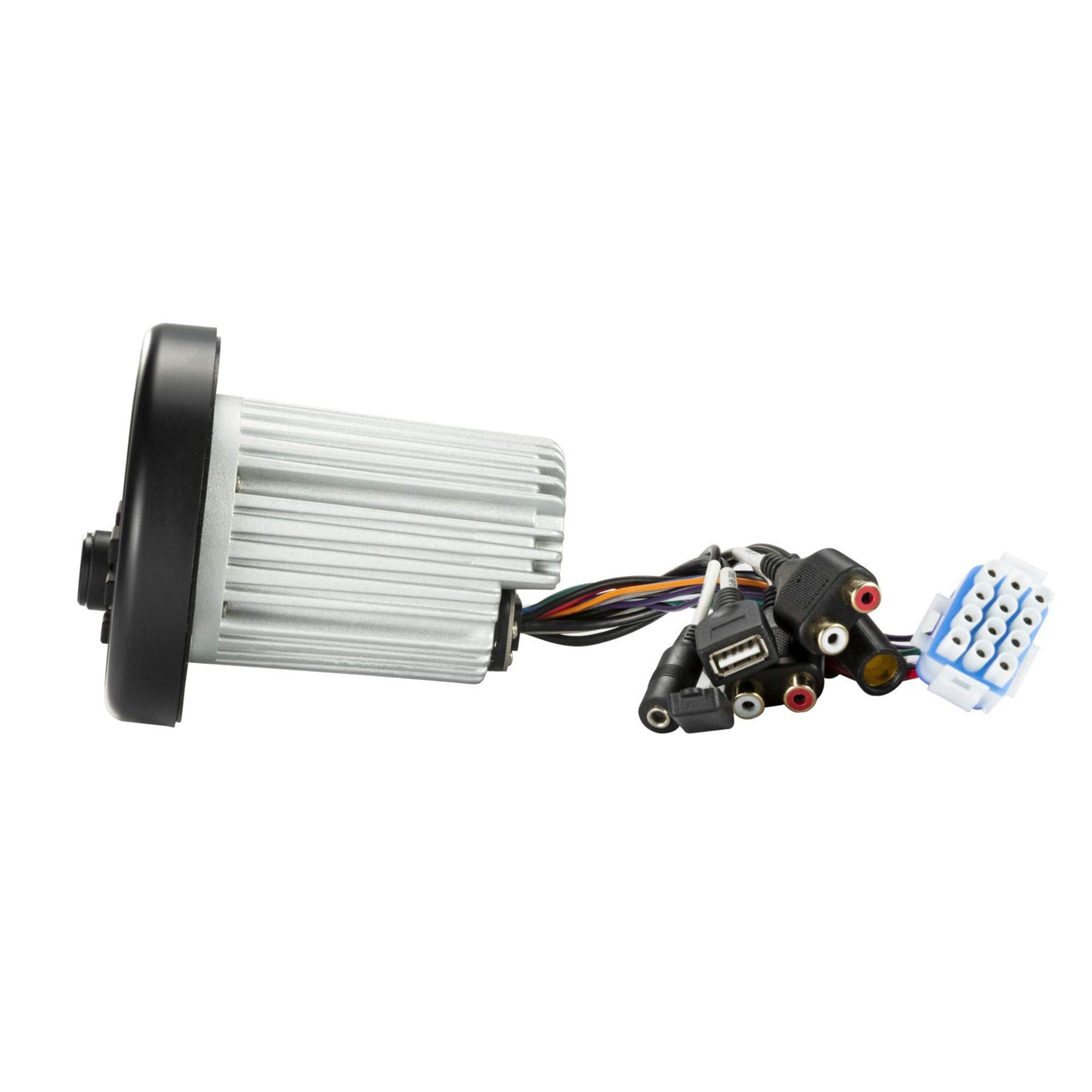 Kicker 46Kmc2 Weather Resistant Gauge Style Media Center With Bluetooth