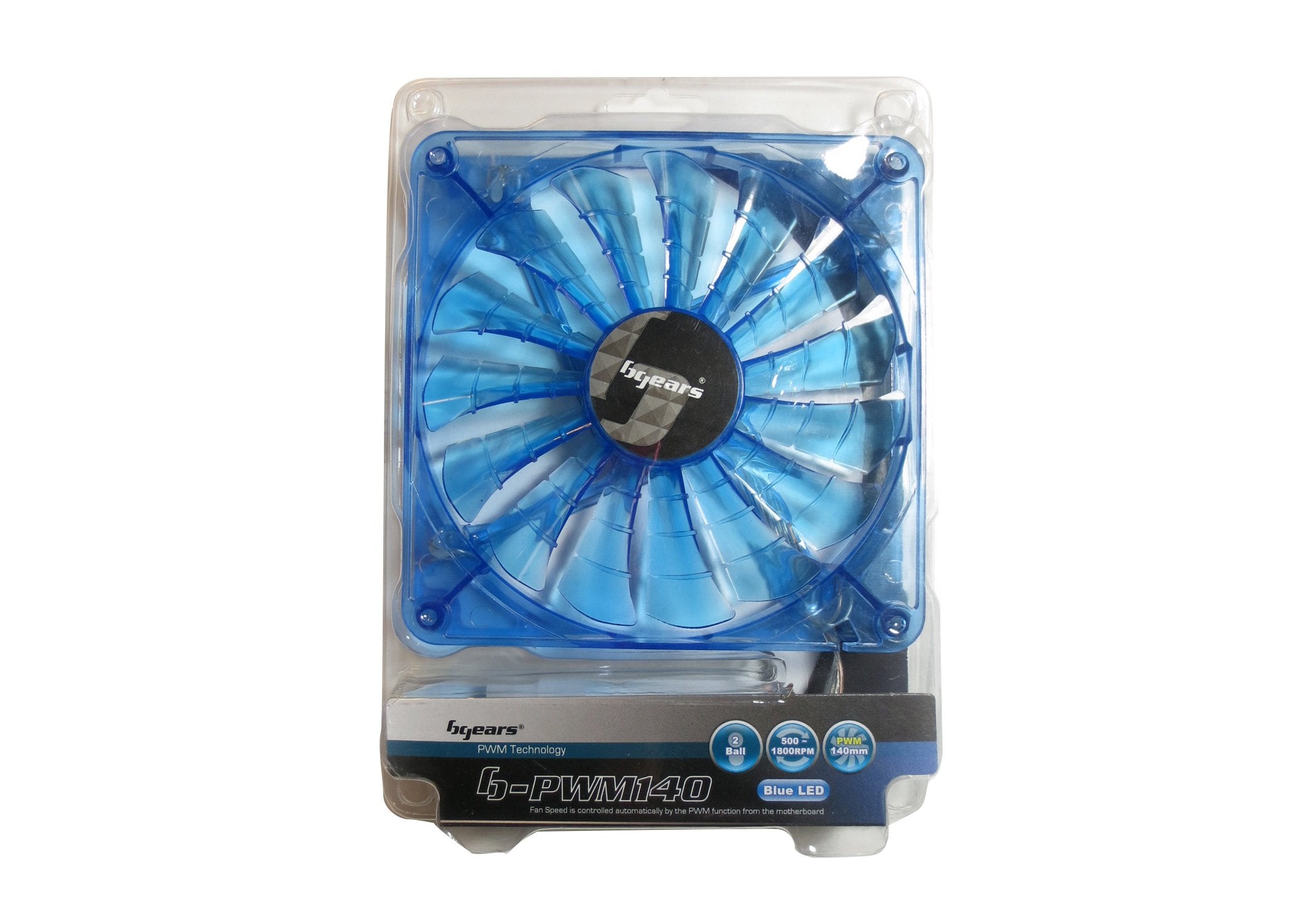 Bgears 140Mm High Performance Pwm Technology Fan   Translucent Blue (B Pwm 140 Blue 2Ball)