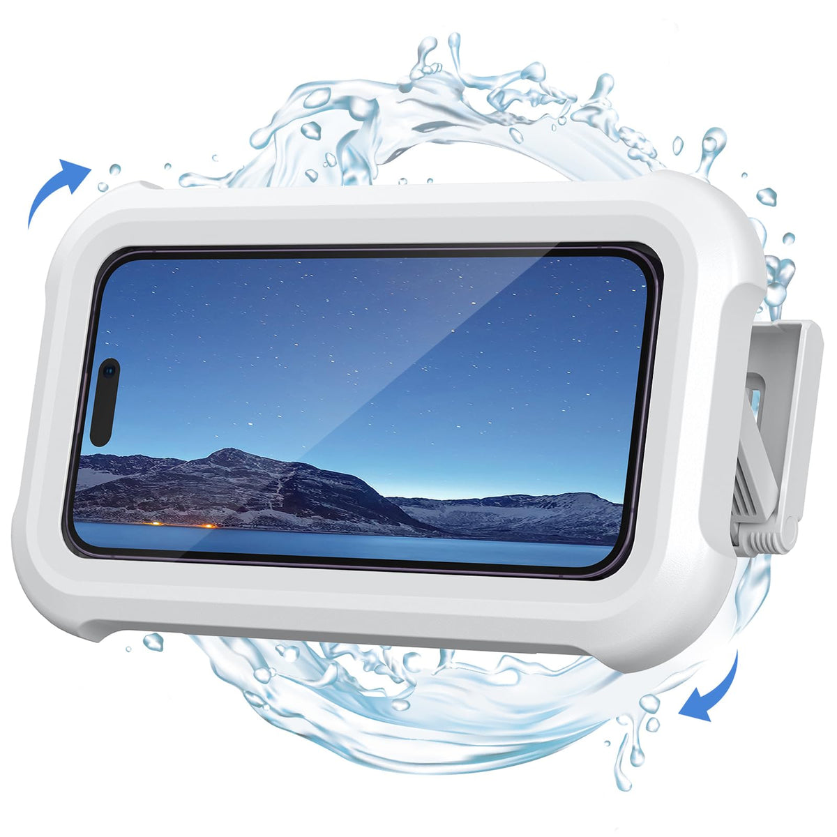 Lamicall Shower Phone Holder Waterproof   480 Rotatable Retractable Adjustable Shower Phone Case Holder, Bathroom Wall Phone Mou