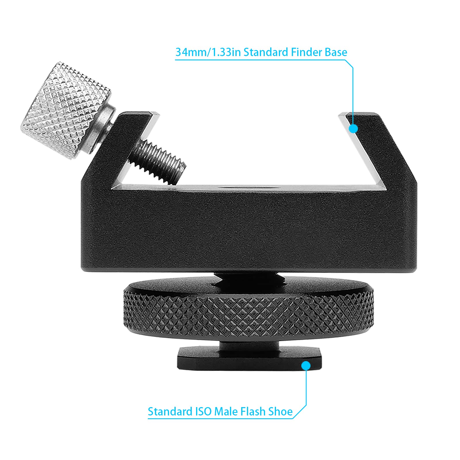 Yueoct Metal Telescope Finderscope Mount Adapter Finder Scope Base Dovetail Bracket With 1/4'' Threaded Hole For Video Dslr Mirr