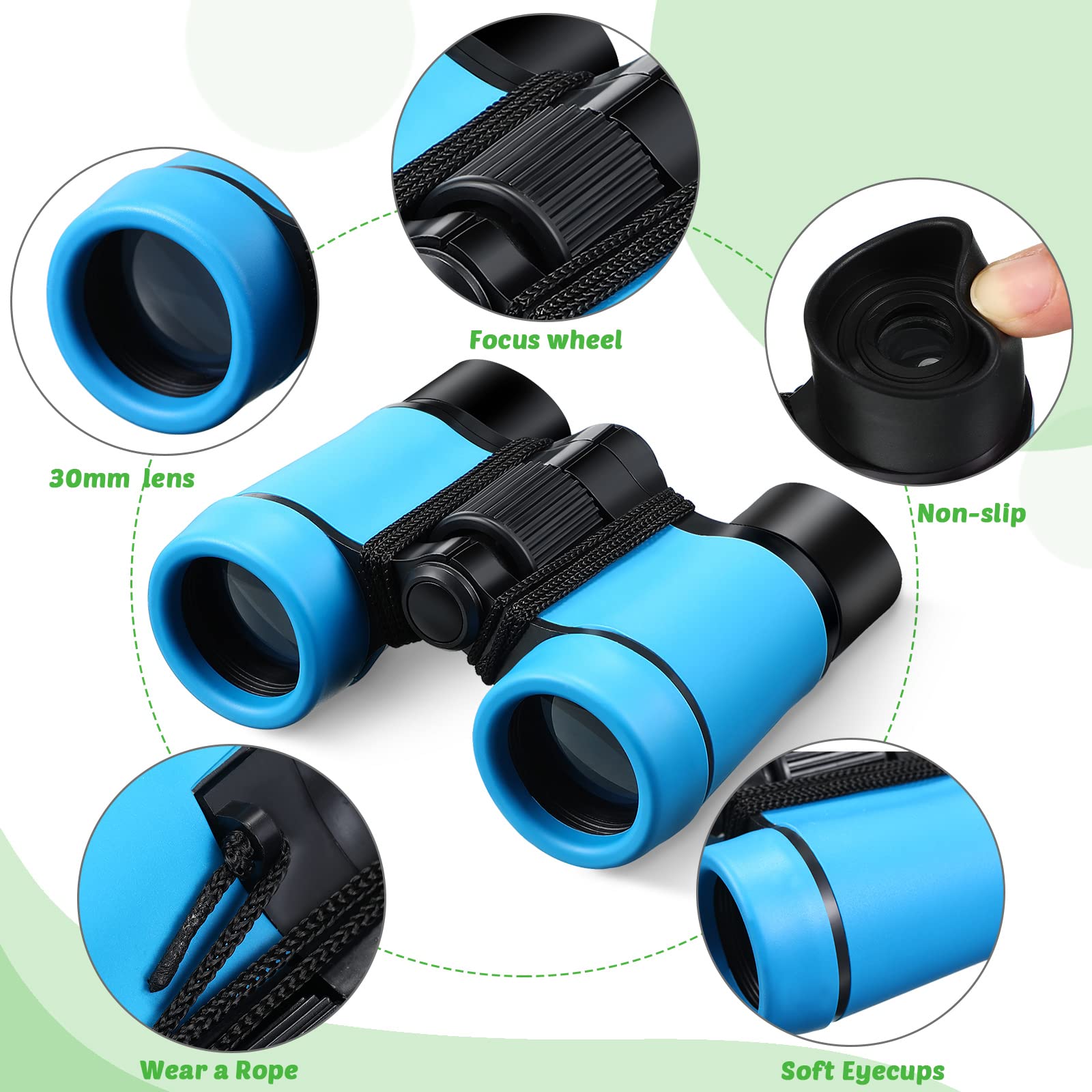9 Pack Kid Binoculars Shockproof Mini Compact Binoculars Gifts For 3 12 Years Boys Girls Folding Small Telescope Binoculars For