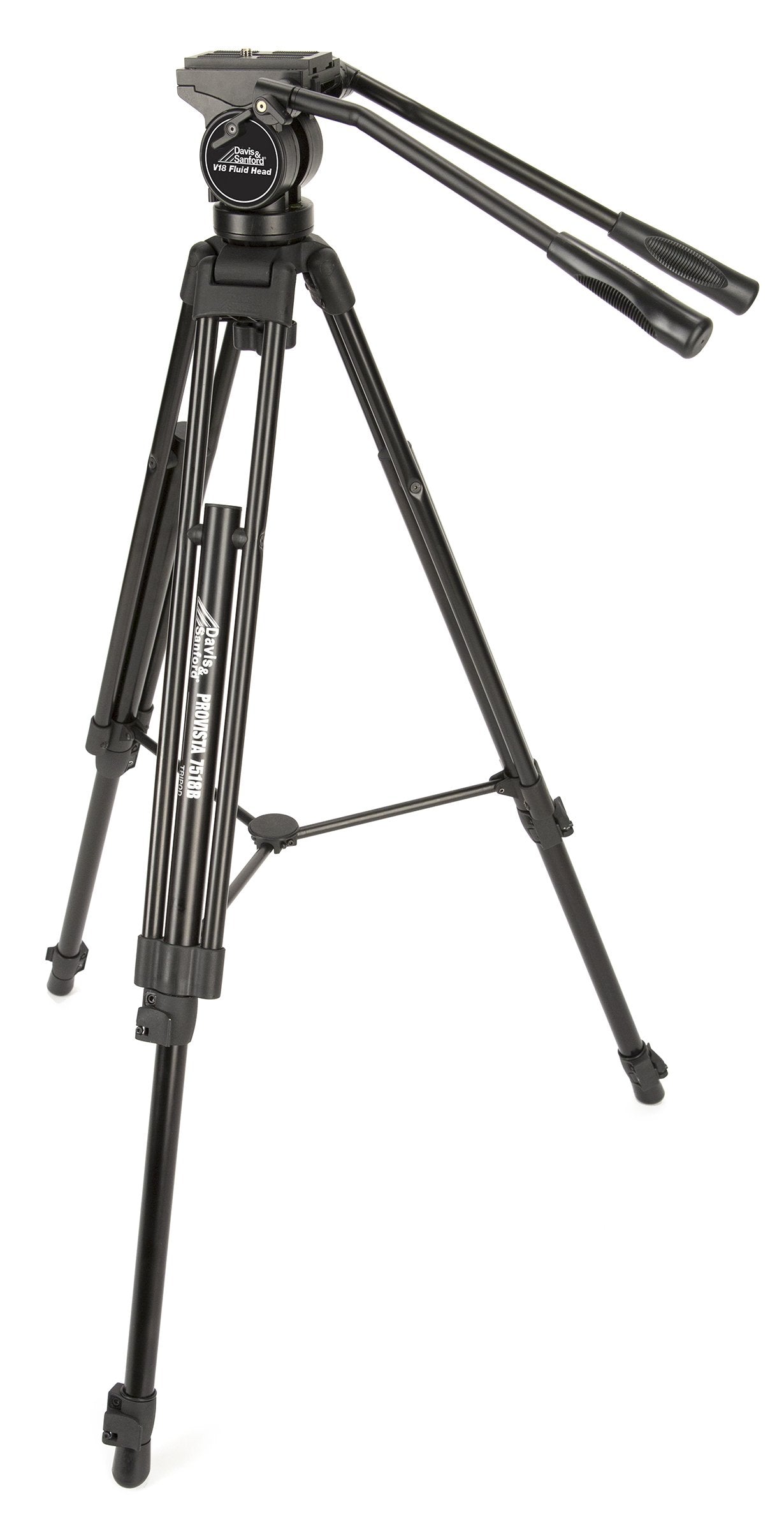 Davis & Sanford Provista7518B Pro Video Tripod With V18 Fluid Head, Black