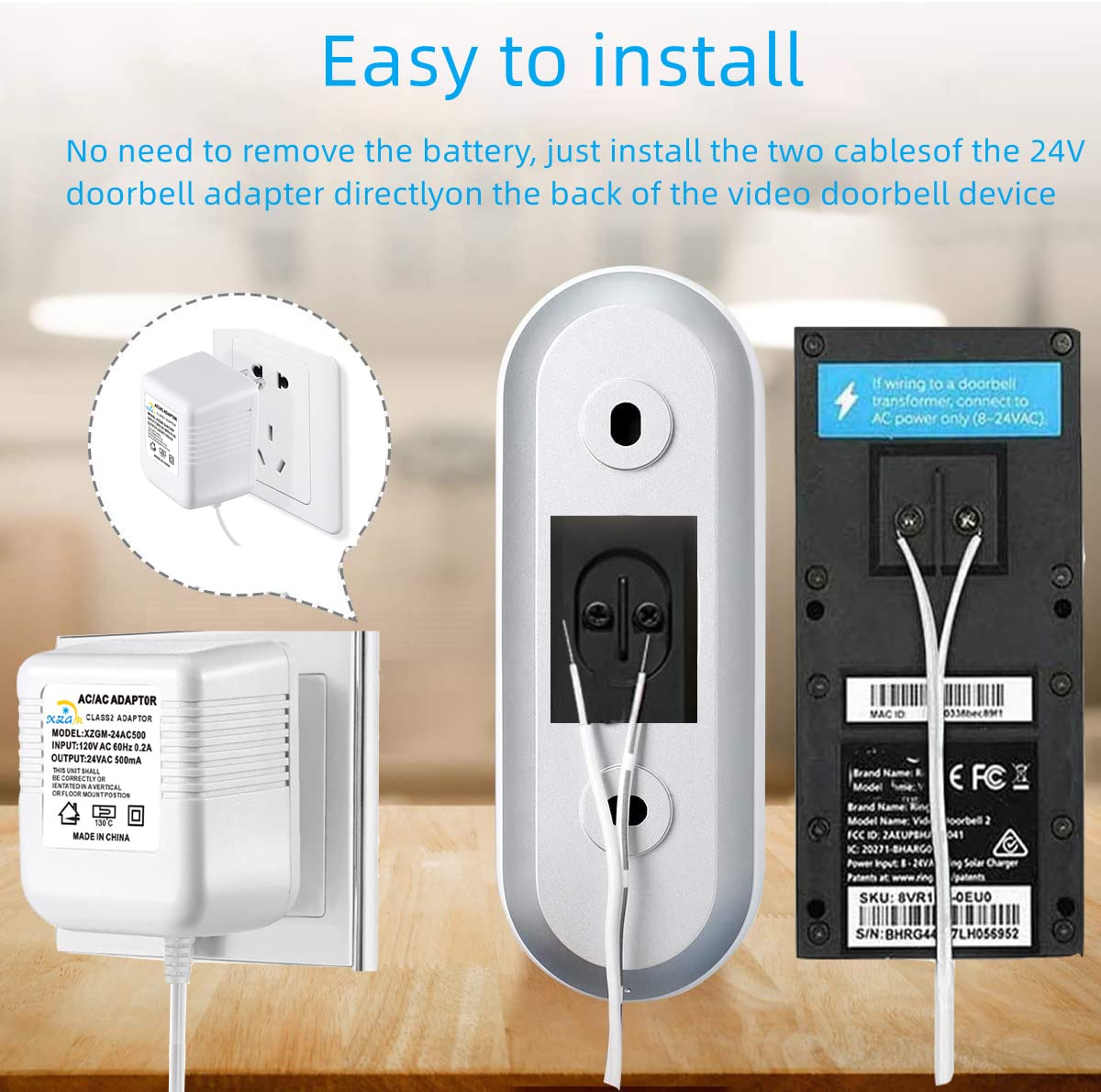 24V Doorbell Transformer Compatible With Nest Honeywell Ecobee Sensis All Models Of Ring Doorbells Thermostats Power Adapter (33