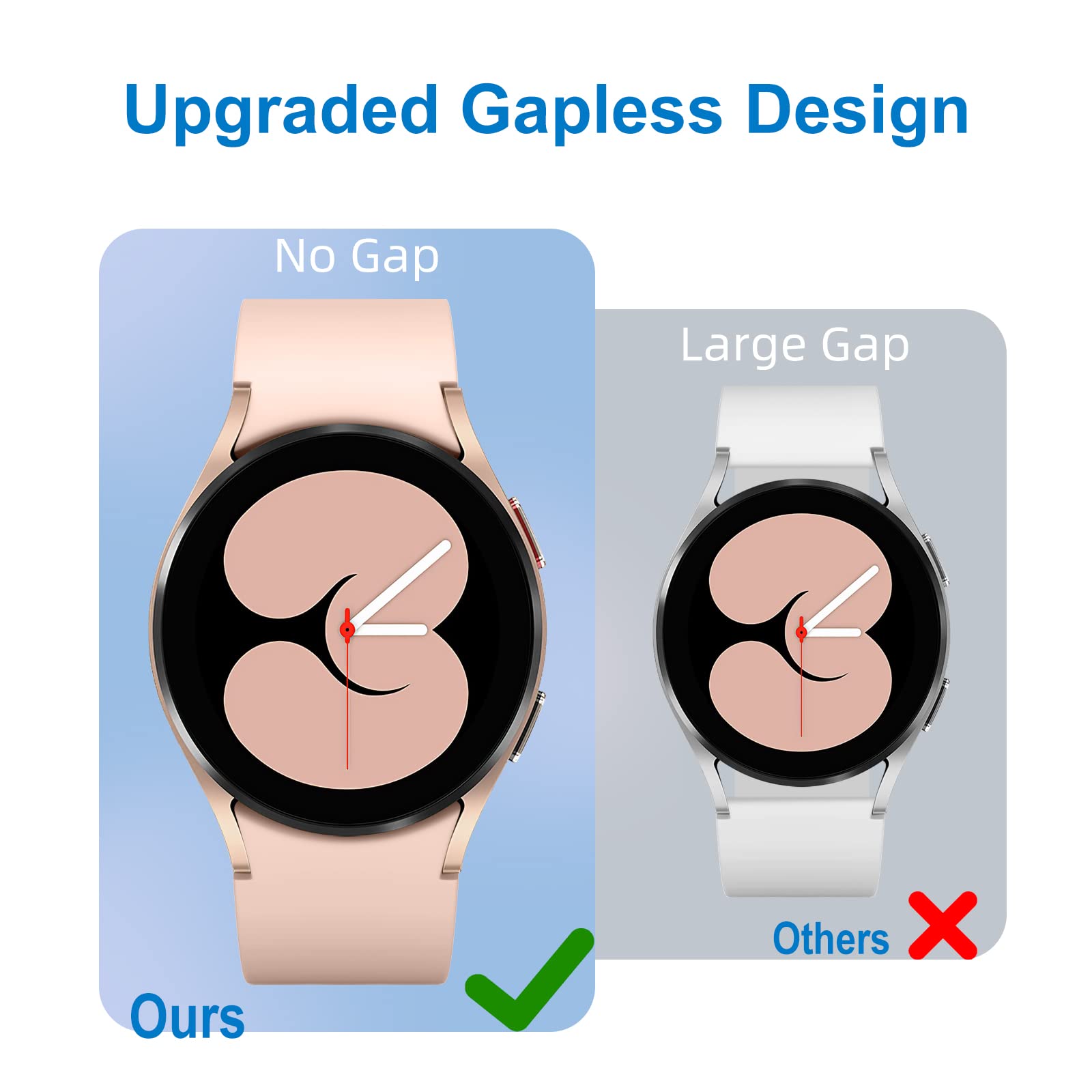 Lerobo 5 Pack No Gap Bands Compatible With Galaxy Watch 6/5/4 Band/Watch 5 Pro Band/Galaxy Watch 4 Band,20Mm Soft Silicone Sport