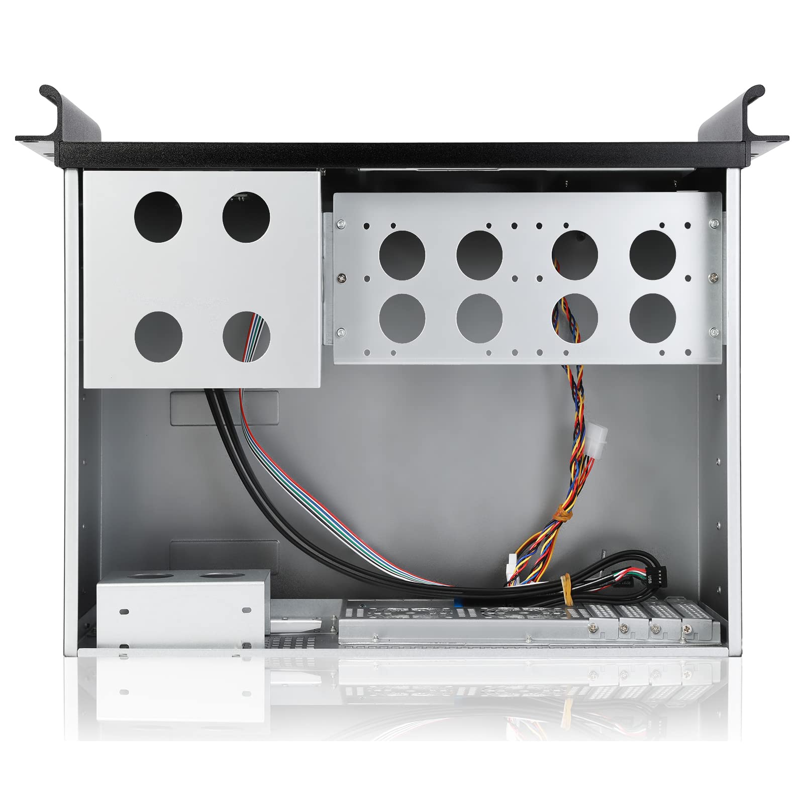 Rackchoice 4U Short Depth Mini Itx/M Atx Server Chassis 2X5.25+2X3.5+2X2.5 Bays Support Standard Ps2 Atx Psu