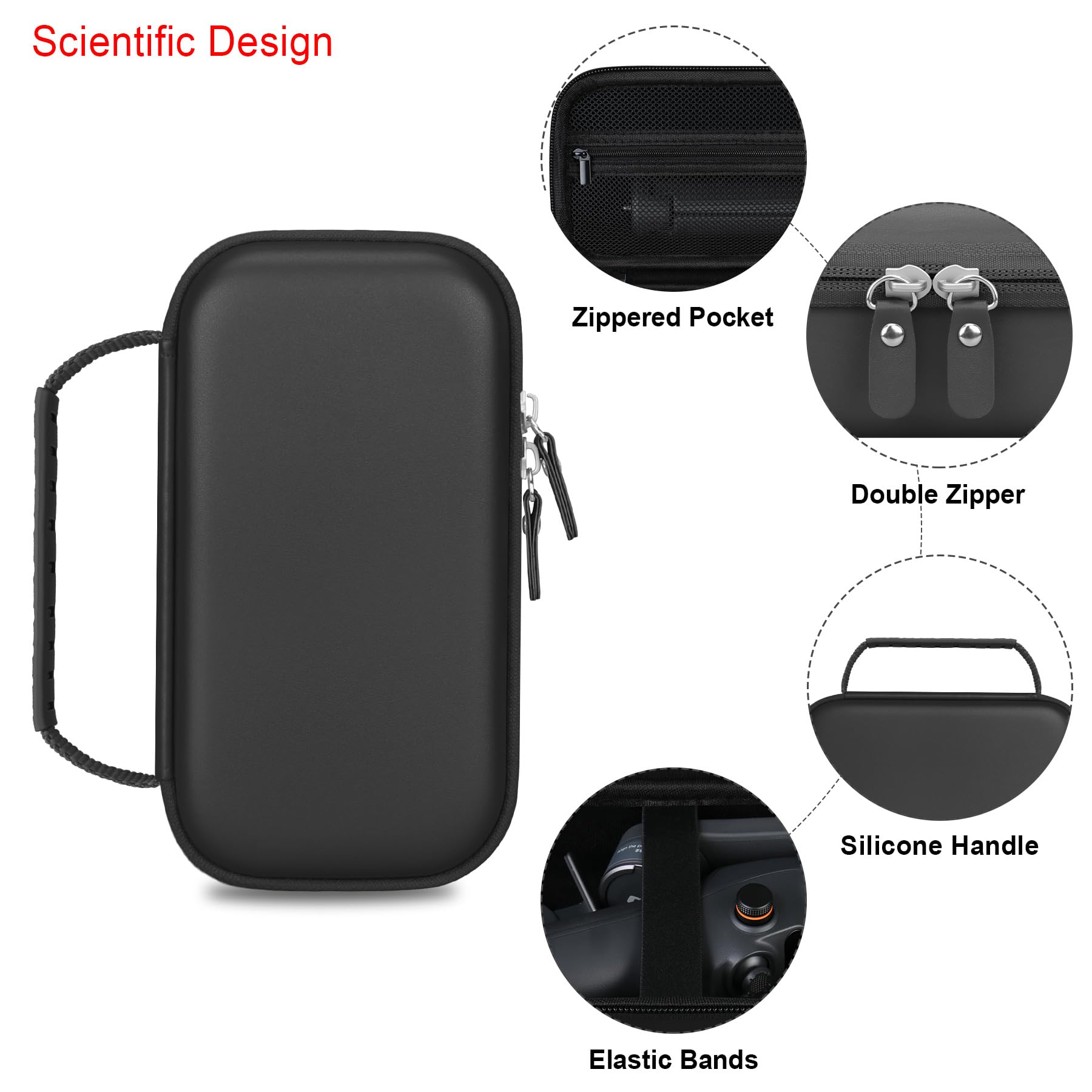 Elonbo Hard Carrying Case For Garmin Xero C1 Pro Chronograph, Garmin Xero C1 Pro Ballistic Precision Chronograph Cover, Range Shooting Chronograph Travel Bag, Pocket Fits Charging, Dark Black