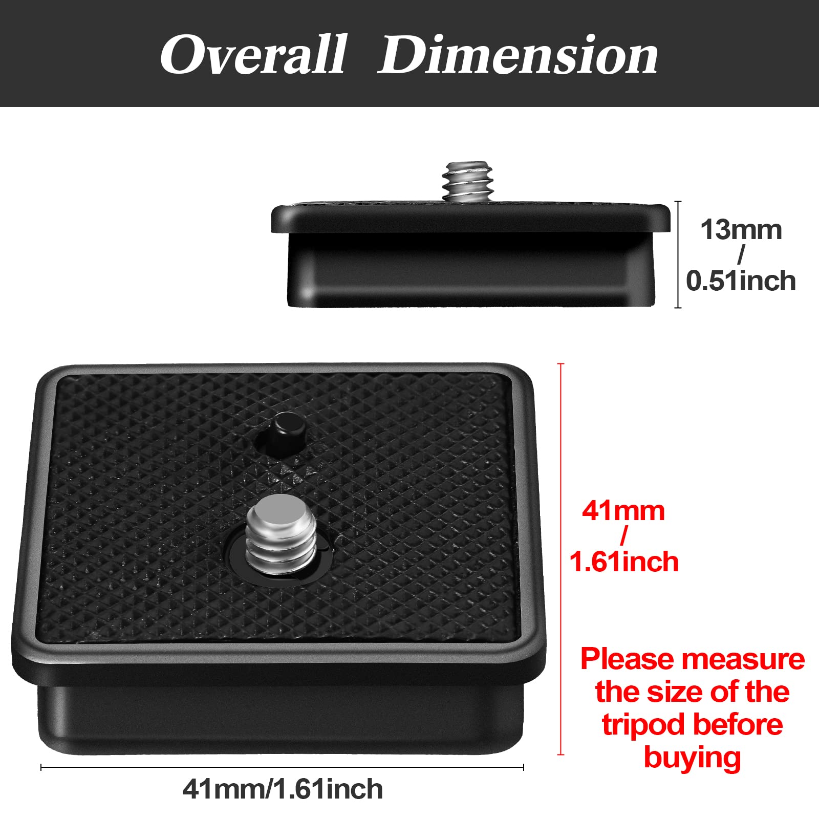 2 Pieces 41 Mm Qr Release Plate Camera Tripod Ball Head Quick Release Plate Replacement Compatible With Ambico V 0552 V 0554, Su