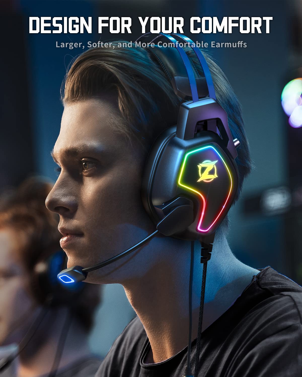 Gaming Headset For Xbox One Series X/S Ps5, Ps4, Pc Switch, Noise Canceling Headphones With Microphone, 3.5Mm Audio Jack, Auto A