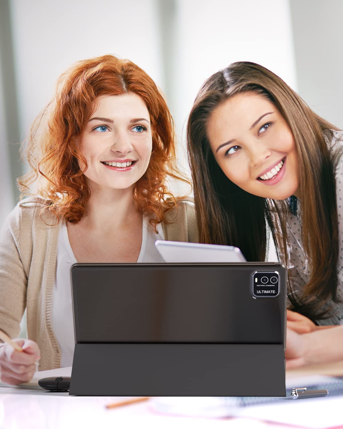 Android Tablet 10 Inch Tablets, 2 In 1 Tablet With Keyboard Include Mouse Case Stylus Tempered Film 5G Wifi Wifi6 128Gb Rom+6Gb