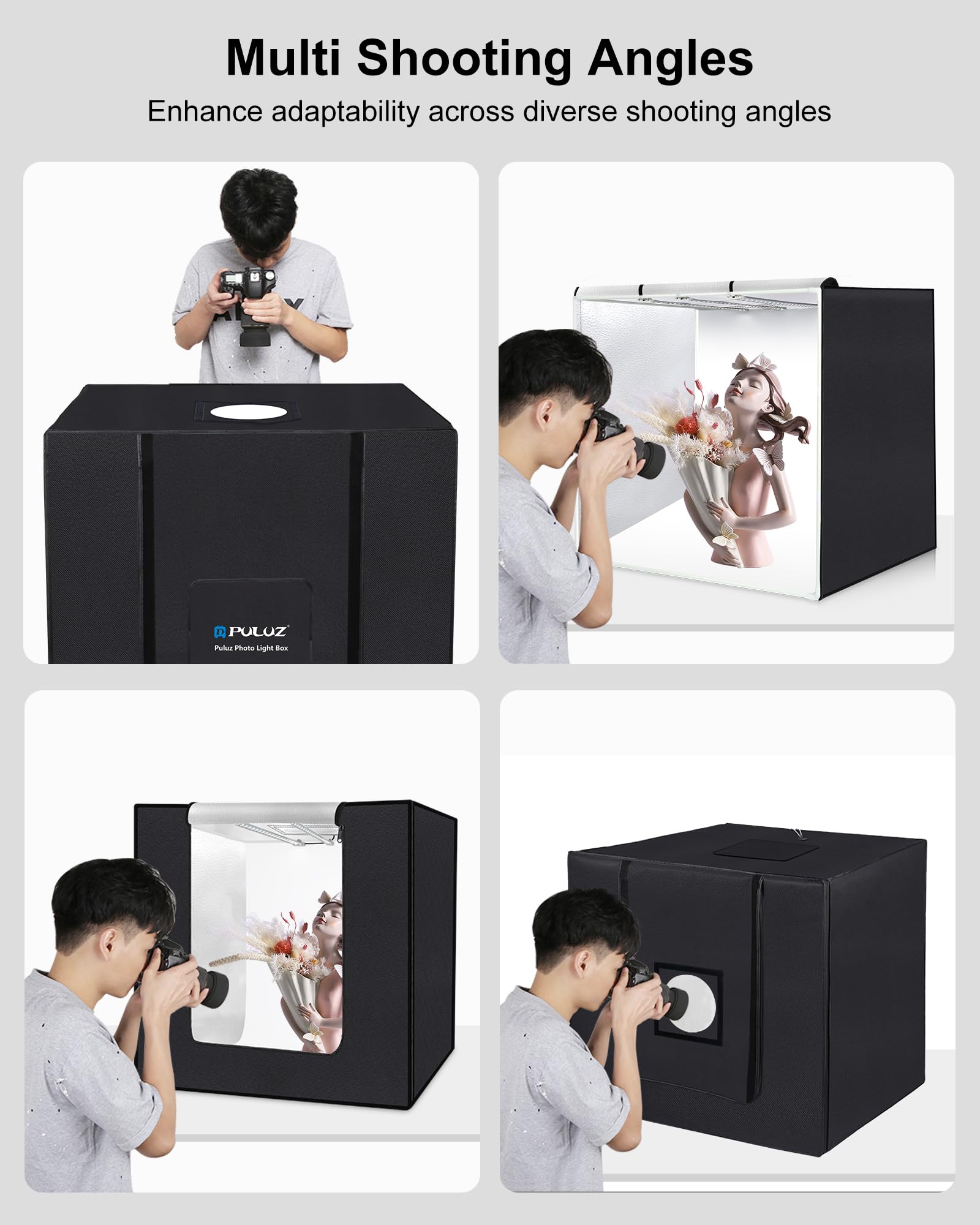 Puluz Studio Light Box Photography, 31X31 Inch Large Photo Light Box With 234 Led Beads, Cri >95, Professional Portable Photo Bo