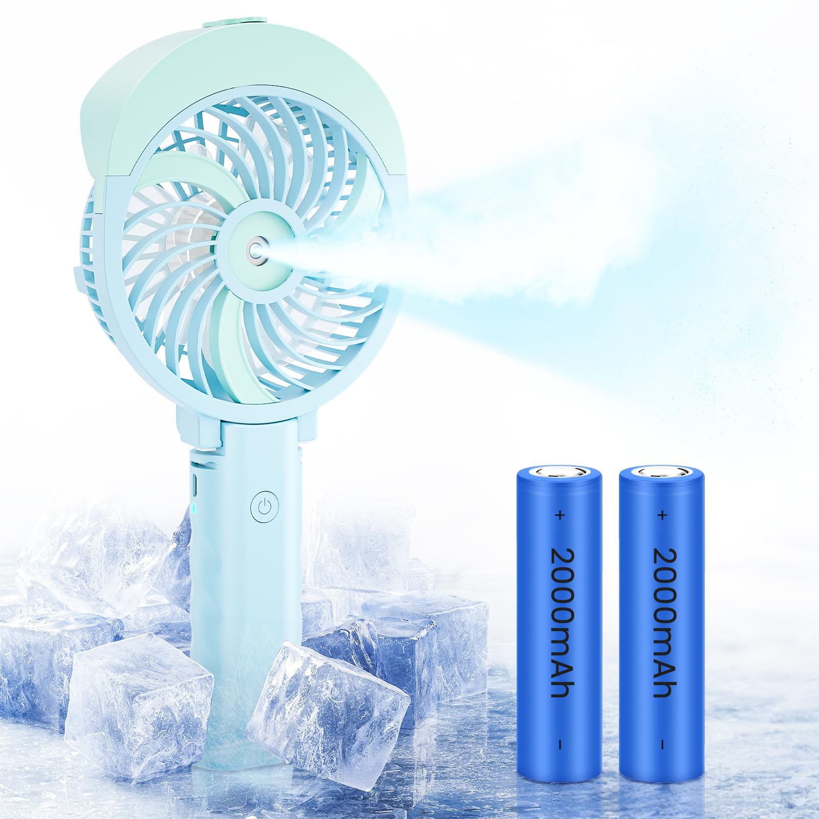 Handfan 4000Mah Personal Misting Fan, 55Ml Large Water Tank, Poratable Handheld Rechargeable Mister Fan, Battery Operated Mist F