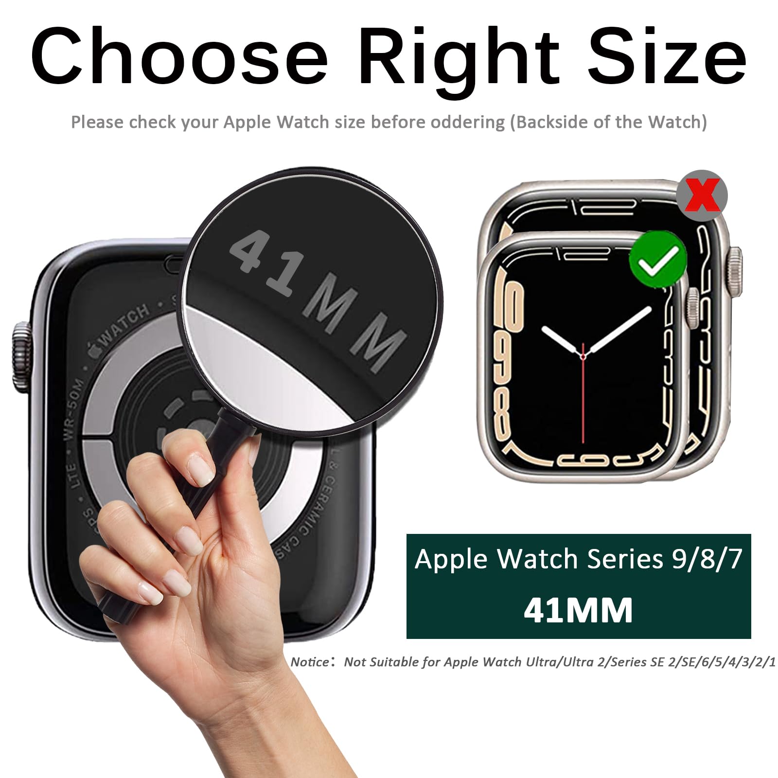 Miimall Compatible Apple Watch Series 8 7 41Mm Case Hard Pc Women Men Full Coverage Ultra Thin Scratch Resistant Bumper Frame Co