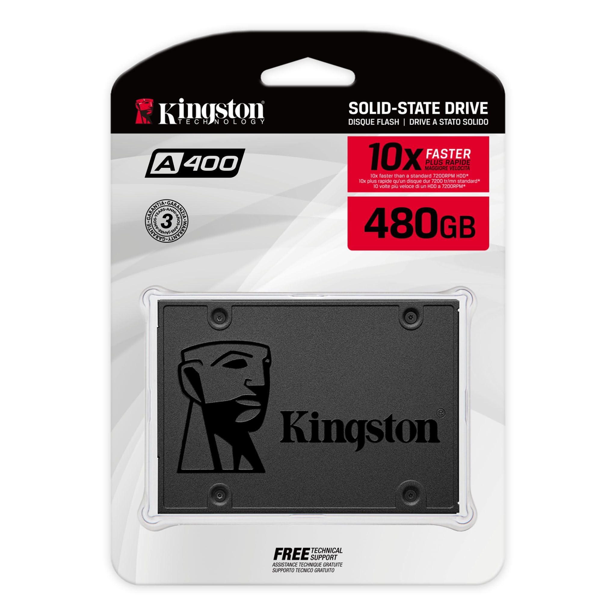 Kingston 480Gb A400 Sata 3 25 Internal Ssd Sa400S37480G   Hdd Replacement For Increase Performance