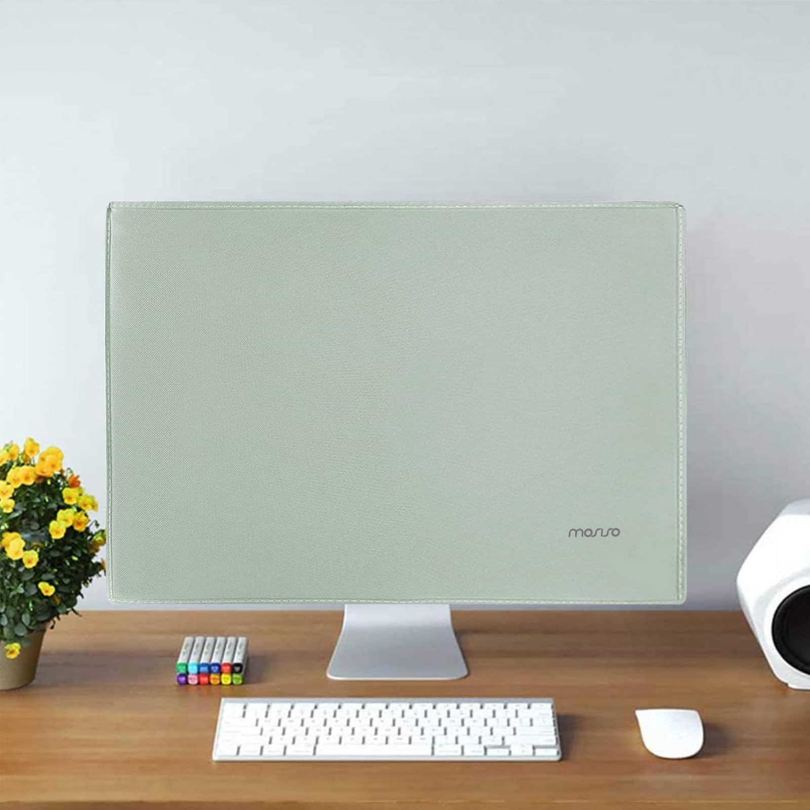 Mosiso Monitor Dust Cover 22, 23, 24, 25 Inch Anti Static Dustproof Lcd/Led/Hd Panel Case Computer Screen Protective Sleeve Compatible With Imac 24 Inch, 22 25 Inch Pc, Desktop And Tv, Antique Green
