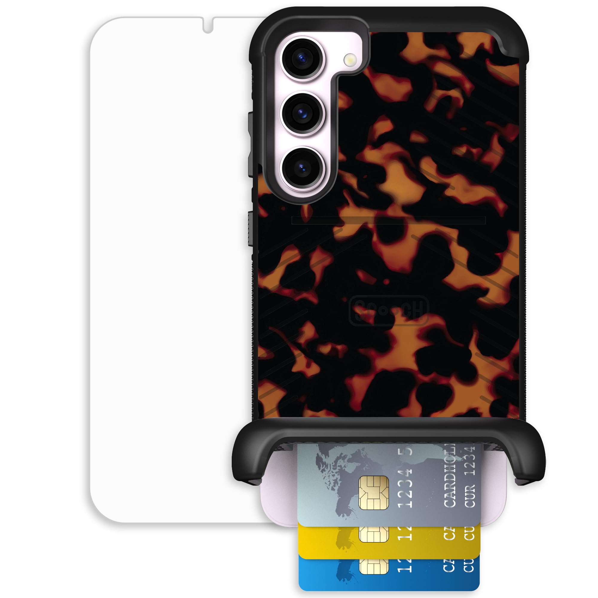 Scooch for Samsung Galaxy S23 Plus Case with Card Holder, Wingmate Wallet Case with Hidden Card Slot and RFID Protection, Bundle