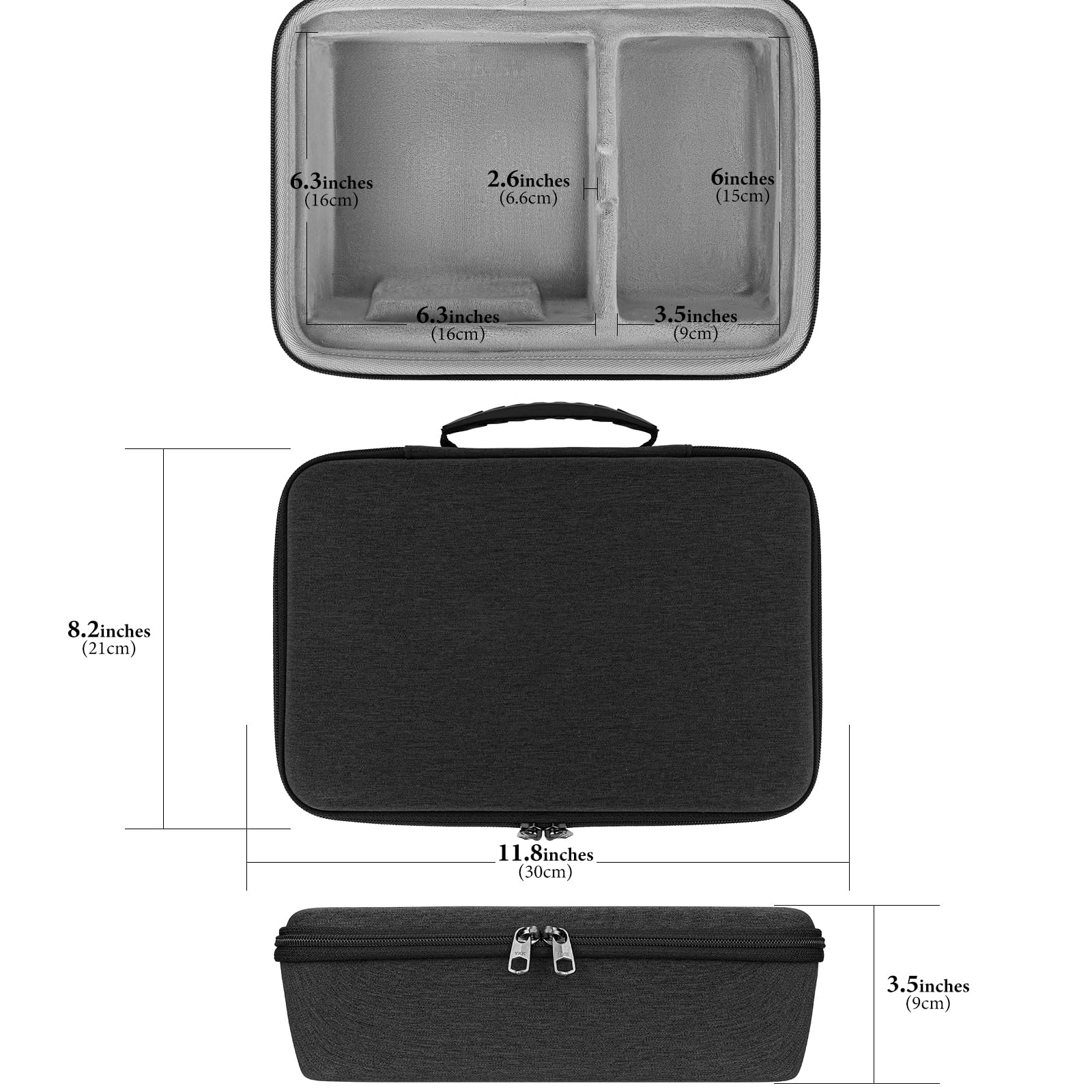 Geekria Audio Interface Carrying Case, Hard Shell Travel Bag Compatible With Universal Audio Apollo Twin X Duo/Apollo Twin X Qua