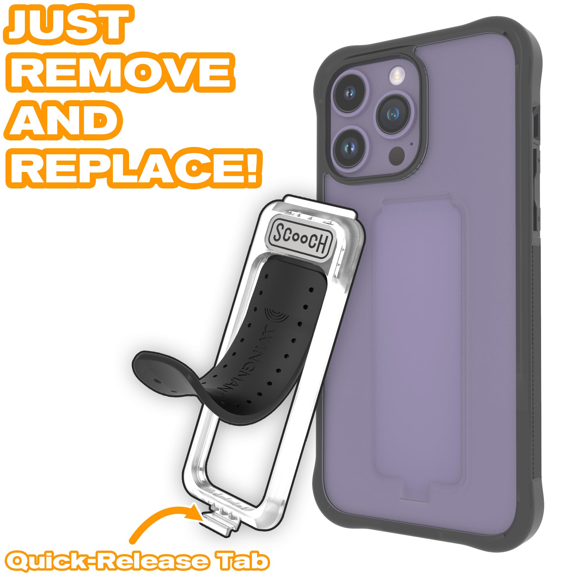 Scooch Replacement Kickstand For Wingman Cases [Quick Release Kickstand] Pop Out Kickstand Replacement Part For Scooch Wingman C