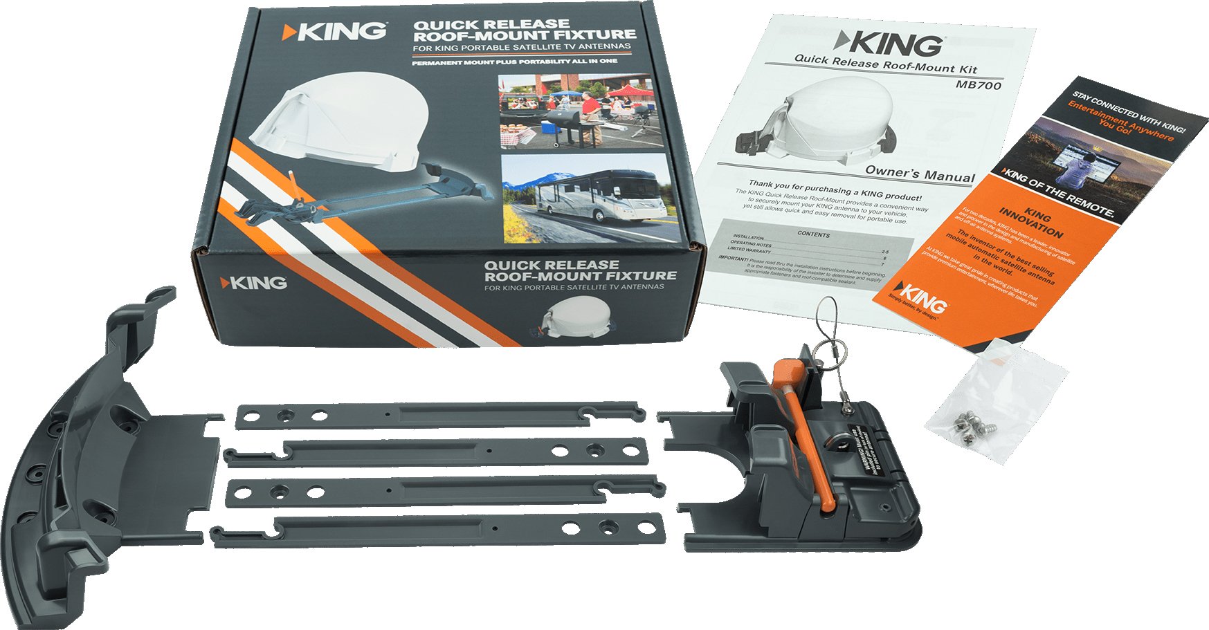 King Mb700 Quick Release Roof Mount Kit For King Tailgater And Quest Satellite Antennas