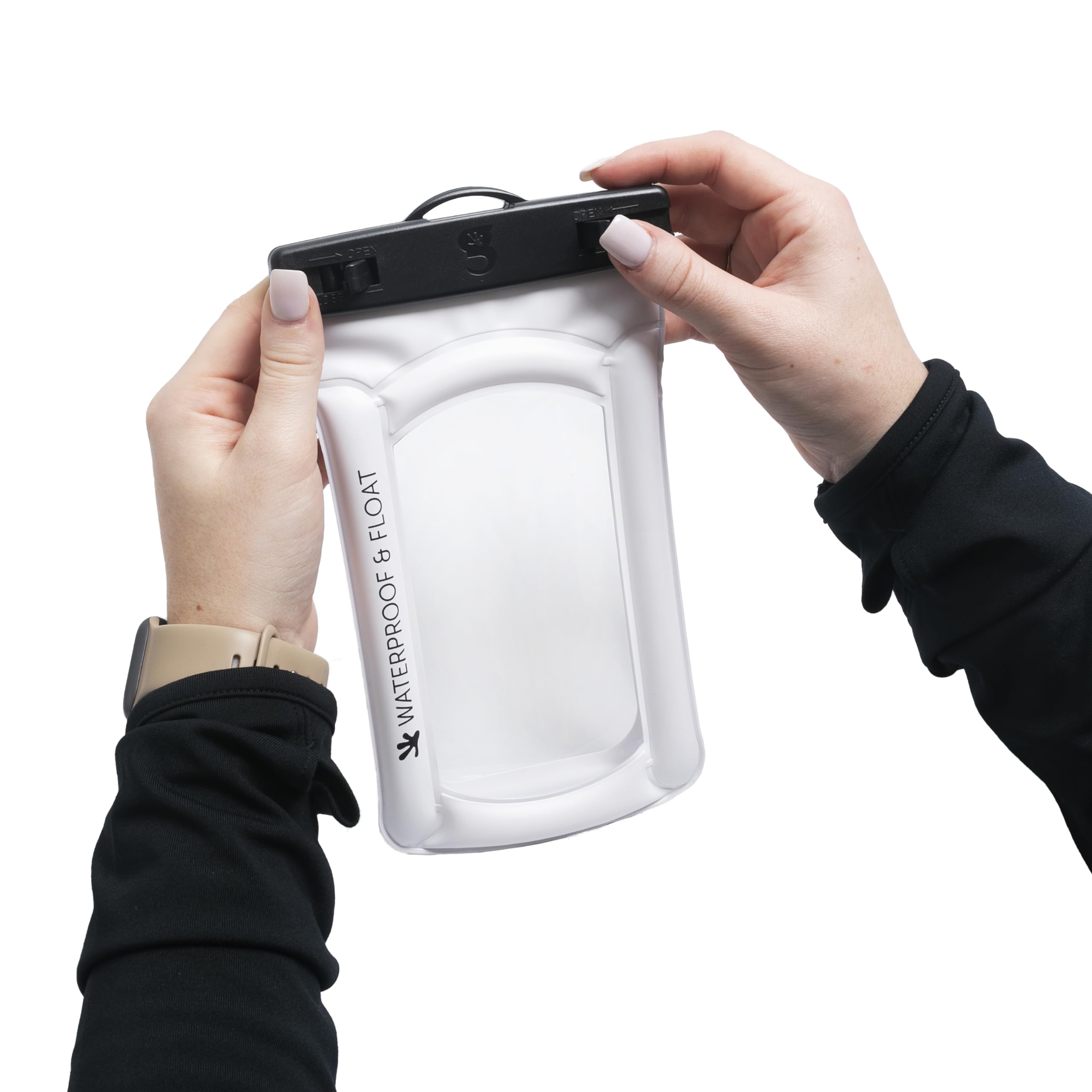 Geckobrands Float Phone Dry Bag, Neon Blue   Floating Watertight Dry Bag Phone Pouch, Fits Most Iphone, Samsung Galaxy Models