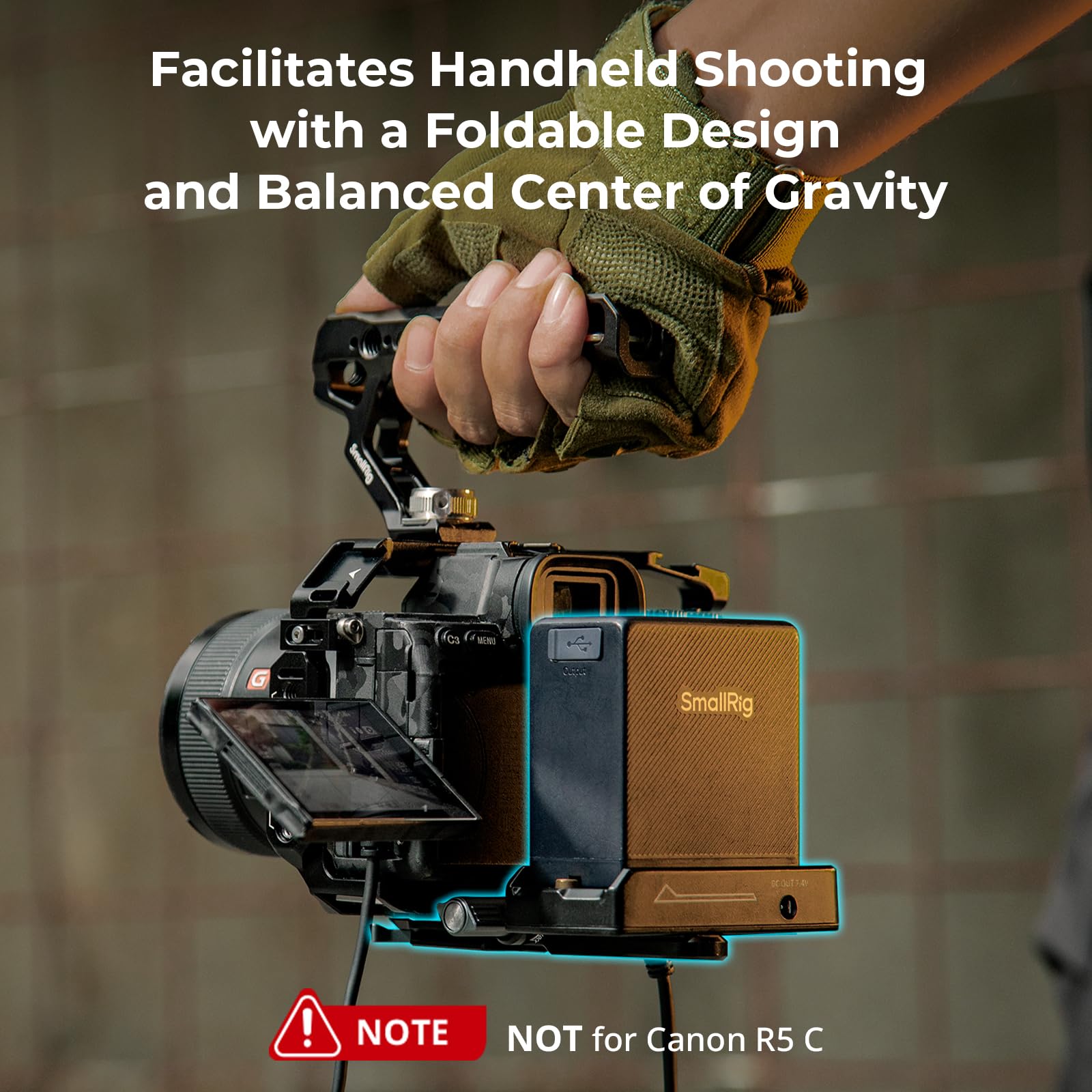 Smallrig Np-F Battery Plate With Quick Release Plate For Arca-Swiss, Dual Dc Output Ports, Compact & Foldable Np-F Battery Adapt