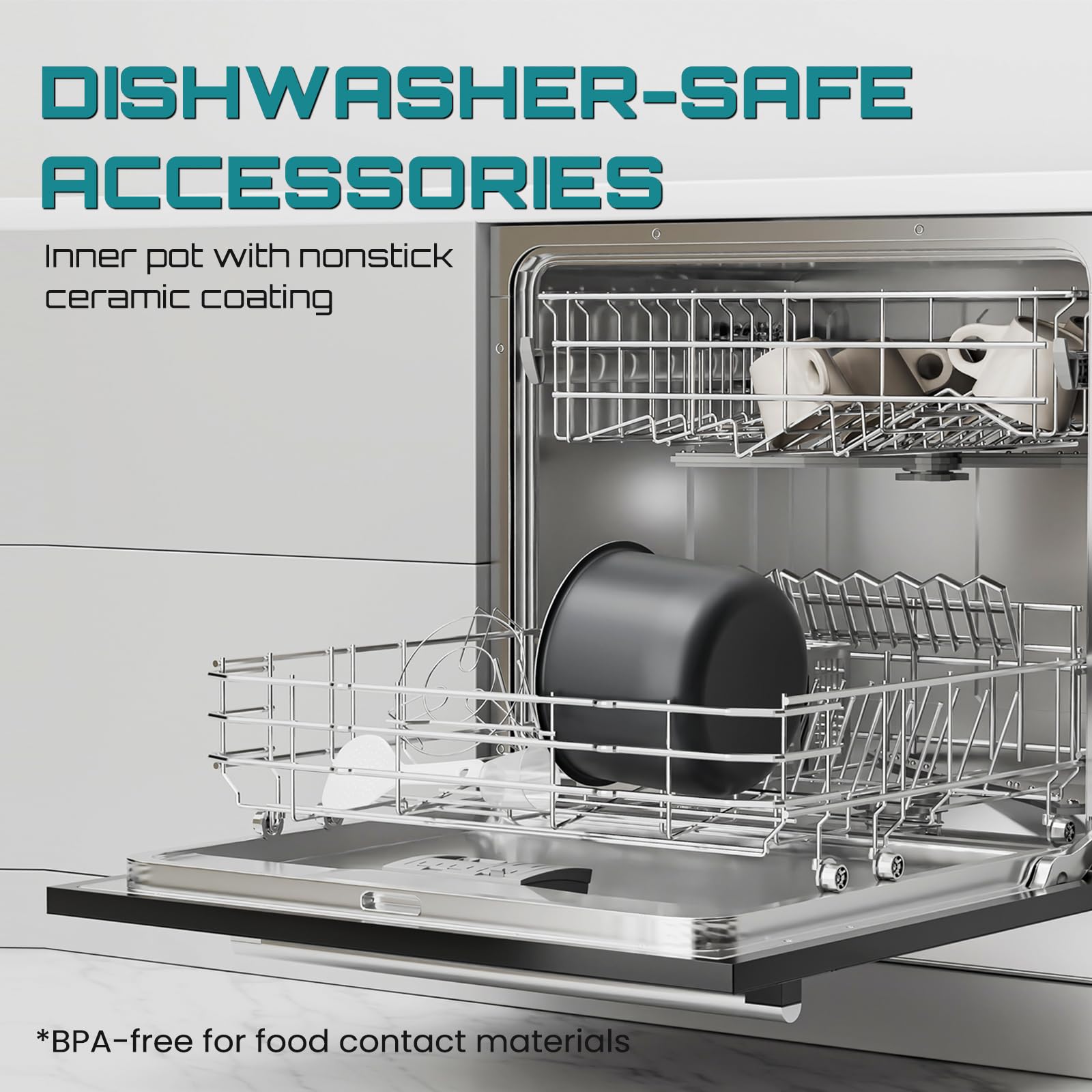 Olixis Electric Pressure Cooker 6 Quart Stainless Steel Multi Cooker Electric For Pressure 12-In-1 Rice, Steamer, Yogurt Maker,