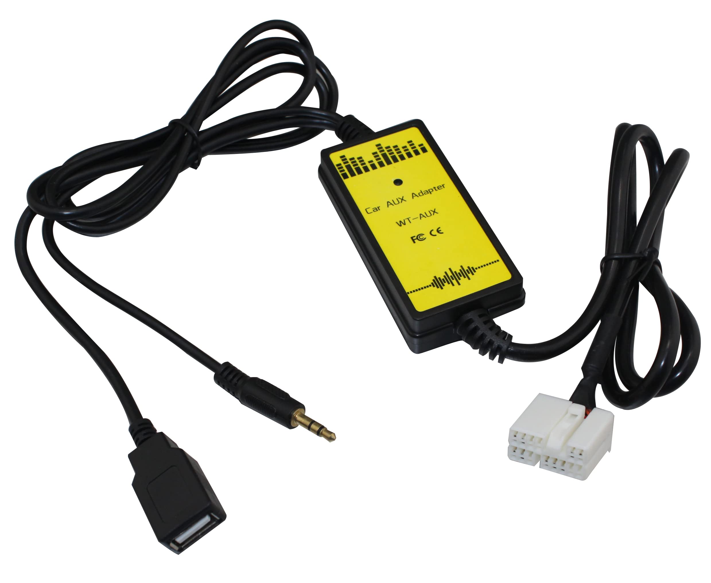 Yongjiangxia Usb Aux Interface Adapter Charge Cable Compatible With Honda Accord Element 2003 2011 Odyssey Crv 2005 2011 Civic Ridgeline Pilot 2006 2011 City 2002 2011 Fit