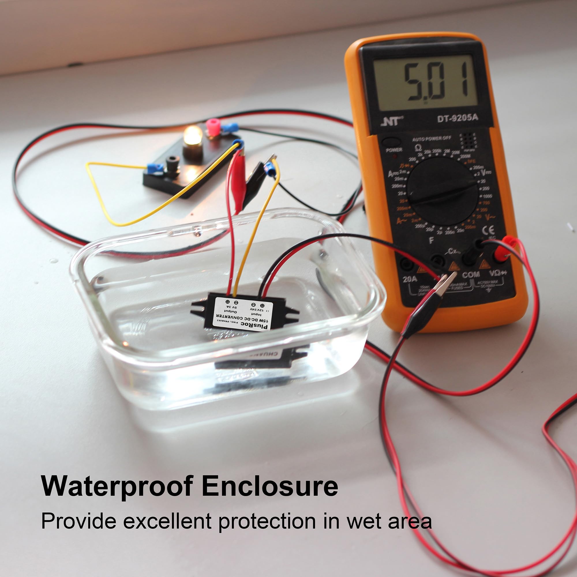 Plusroc Waterproof 12V/24V To 5V Converter Dc Dc Step Down Module Power Adapter (Usb A Female Connector)