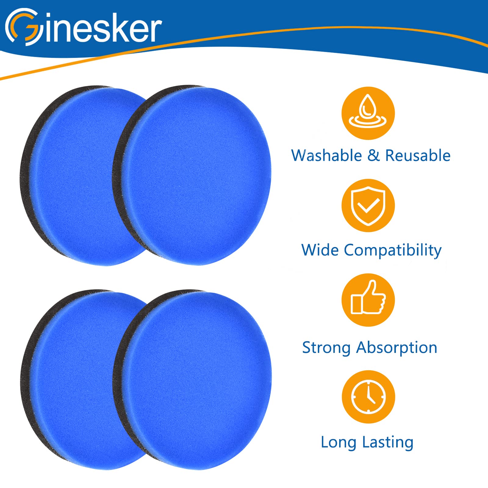 4 Pack Replacement Filter For Bissell 1214 Cleanview & Powerglide Pet Upright Vacuum, Compare To Part #12141(No Fragrance)