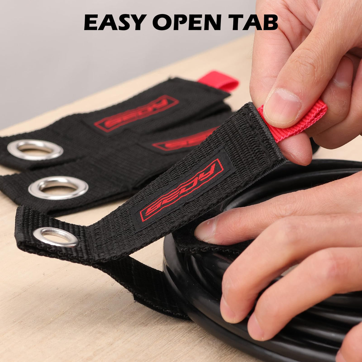 6 Pack Large Heavy Duty Easy Carry Storage Straps 13'',10'', 17 ...