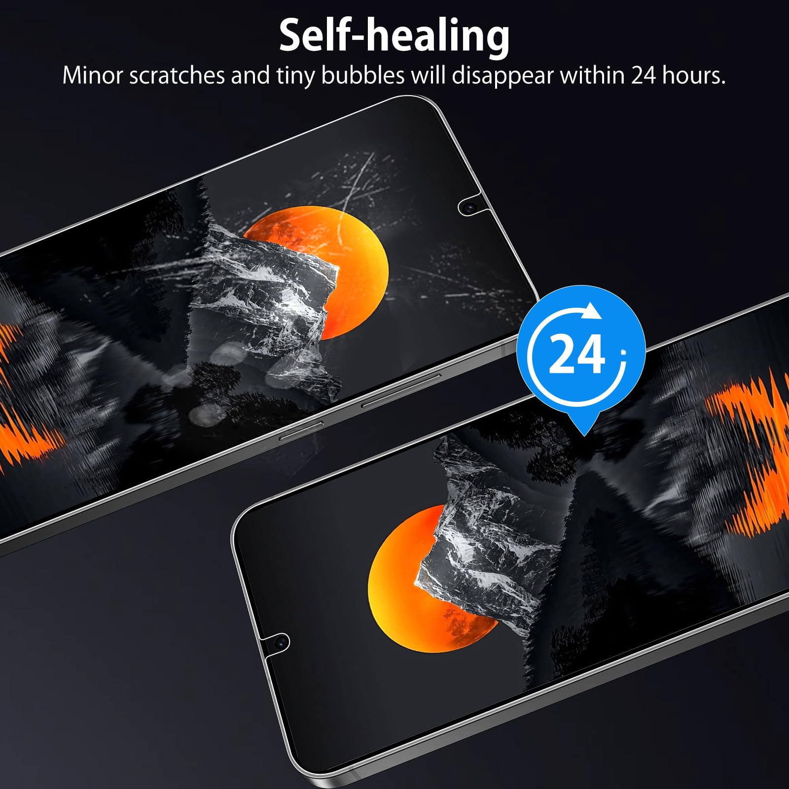 For Samsung Galaxy S24/ S25 Privacy Screen Protector [2 Packs], Anti-Spy Flexible Tpu Film For S24/S25, Support Fingerprint Unlo