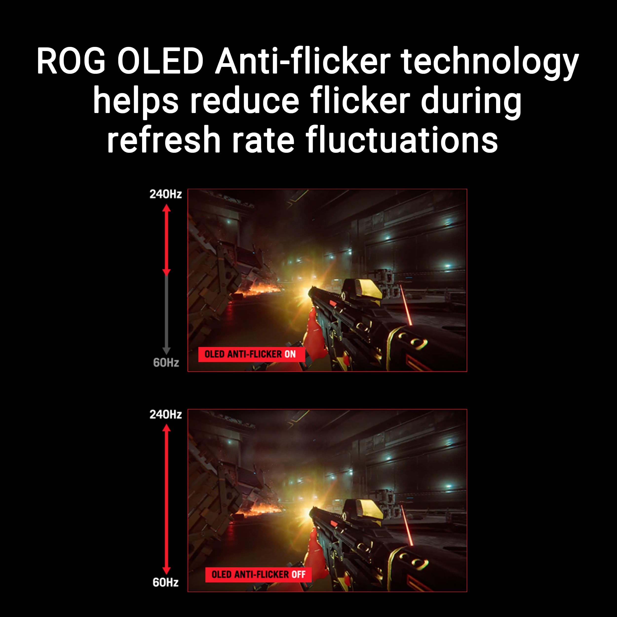 Asus Rog Strix 27    1440P Oled Gaming Monitor (Xg27Aqdmg)   Qhd, Glossy Oled, 240Hz, 0.03Ms, Custom Heatsink, Anti Flicker,Unif