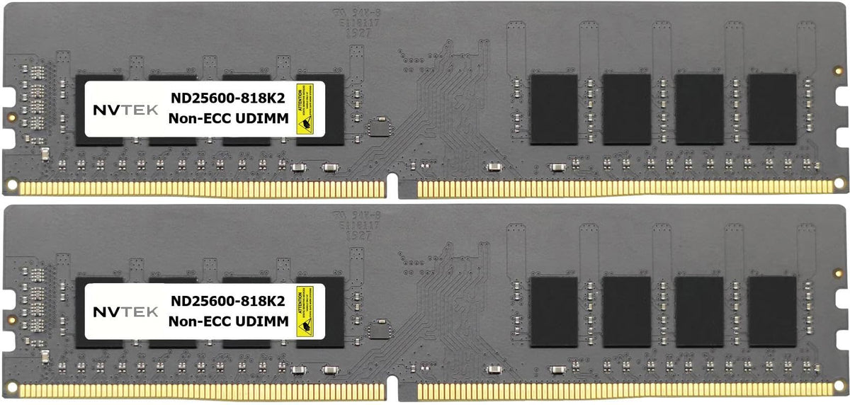 Nvtek 16Gb (2X8Gb) Ddr4 3200Mhz Pc4 25600 1Rx8 1.2V 288 Pin Non Ecc Unbuffered Udimm Desktop Pc Computer Memory Kit