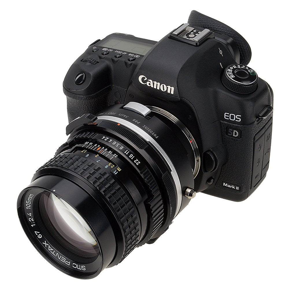 Fotodiox Pro Lens Mount Shift Adapter - Pentax 6X7 (P67, Pk67) Mount Slr Lens To Canon Eos (Ef, Ef-S) Mount Slr Camera Body