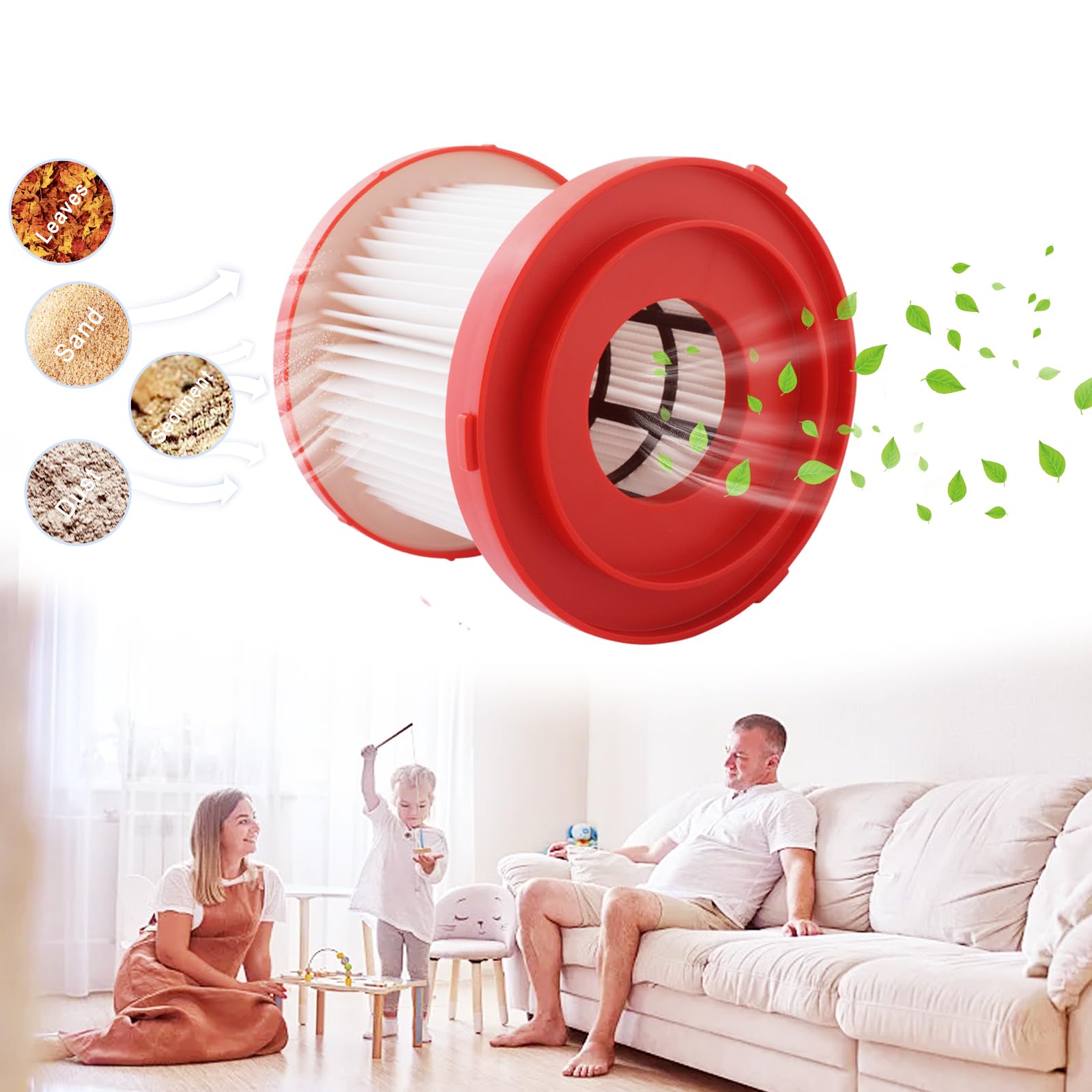 49 90 1900 Hepa Filter Replacement Compatible With Milwau Kkee M18 Cordless 2 Gal.Wet Dry Vacuum 0880 20 0780 20