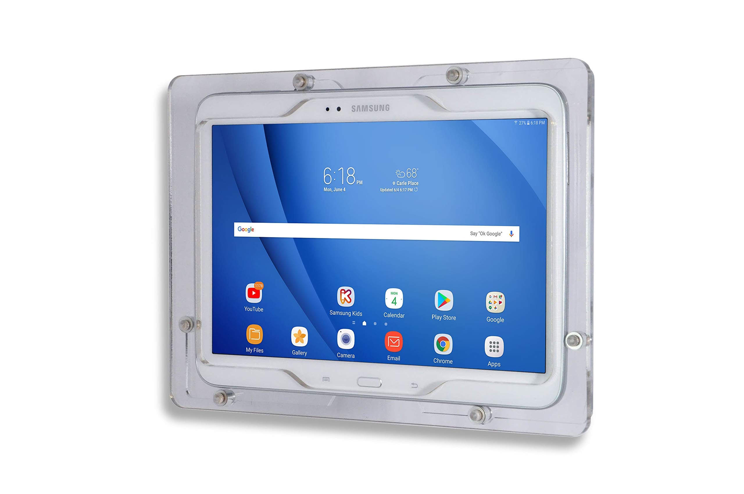 TABcare Security Anti-Theft Acrylic VESA Enclosure for Samsung 9.7 Tablet with Wall Mount Kit (Clear, TAB S3 9.7)