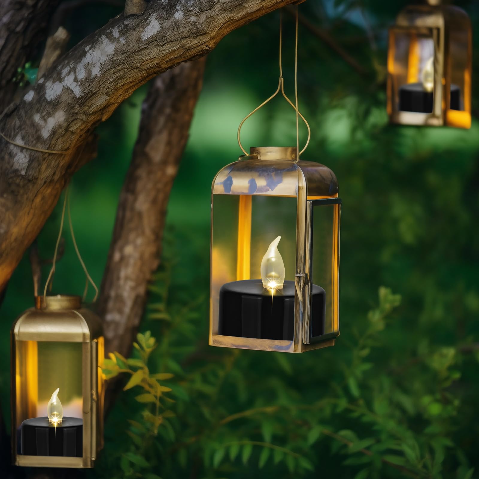 Minxin Battery Operated Tea Lights Candles:12 Pack Realistic And Bright Flickering Holiday Gift Flameless Candles Led Electric T