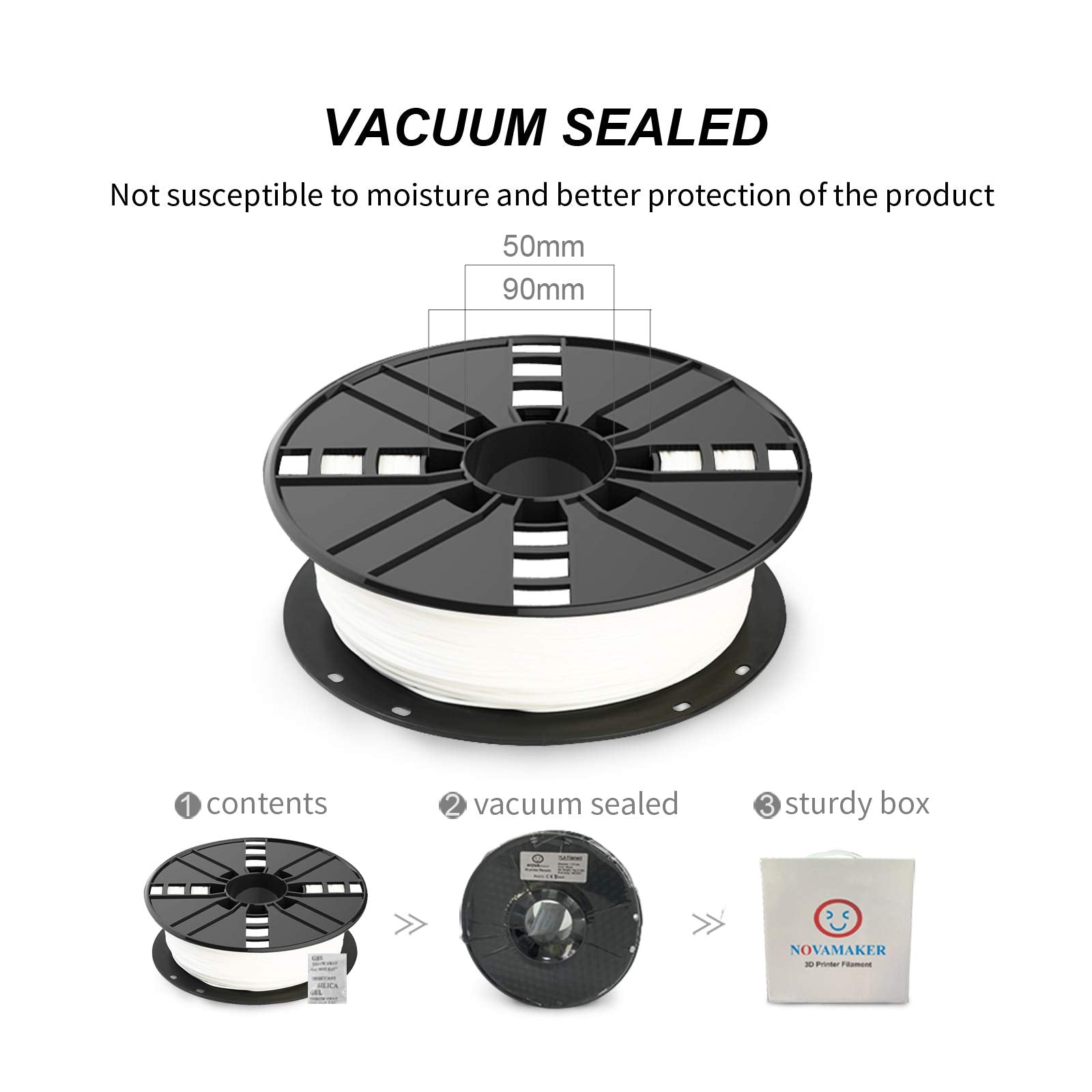 Novamaker Tpu Filament 1.75Mm, White Flexible Tpu 3D Printer Filament With 20G Cleaning Filament, 2.0Lbs Spool, Dimensional Accu