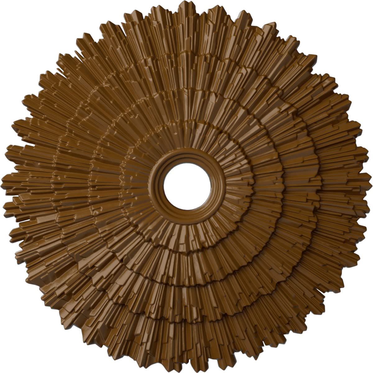 24 3/4OD x 3 1/4ID x 1 7/8P Eryn Ceiling Medallion (Fits Canopies up to 4), Hand-Painted Smokey Topaz