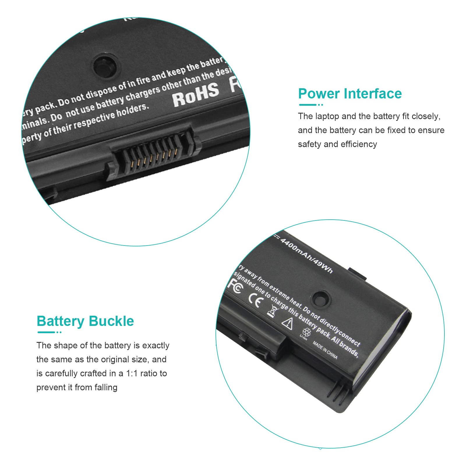 Fancy Buying PI06 Laptop Battery for HP Envy 15 17 Pavilion 14 15 17 Series Li-ion Black 11.1V 4400mAh