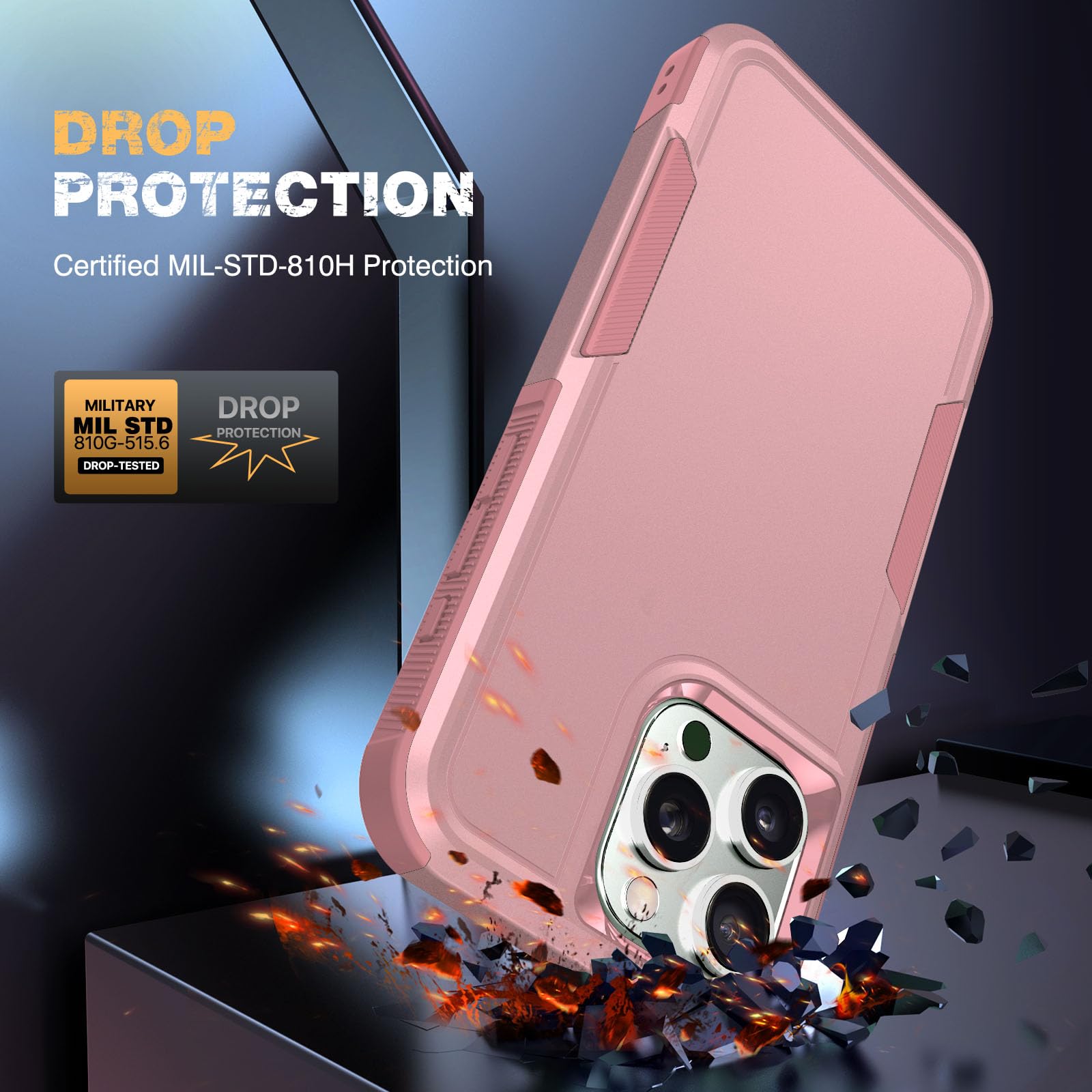 Diaclara Designed For Iphone 15 Pro Max Case, [With Privacy Screen Protector] [Anti Spy] [Military Grade Drop Protection] Heavy