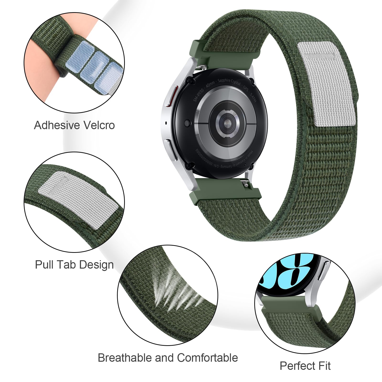 Meliya Band Compatible With Amazfit Bip 5 / Bip 6 Band Women Men Women Men, 22Mm Adjustable Soft Nylon Replacement Watch Strap F