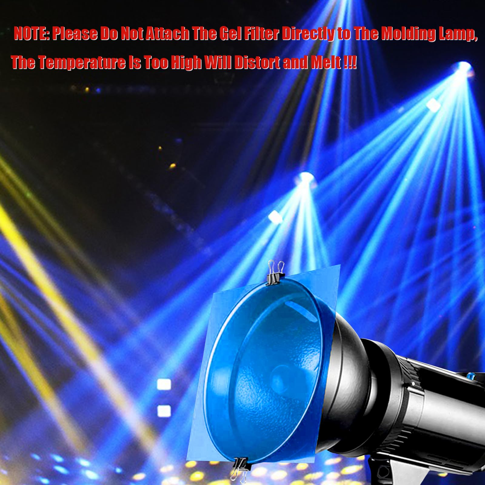 Siqinzongwa (10 Pcs) Color Gel Light Filter, Transparent Color Lighting Gel Filter Correction Plastic Sheets 8.5 X 11 Inch For F