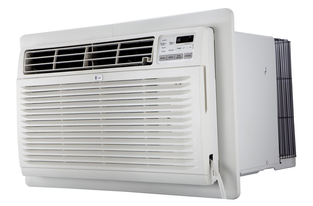 Lg 11,200 Btu Through The Wall Air Conditioner, 230/208V, Cools 550 Sq.Ft. For Bedroom, Living Room, Apartment, With Remote, 2 C