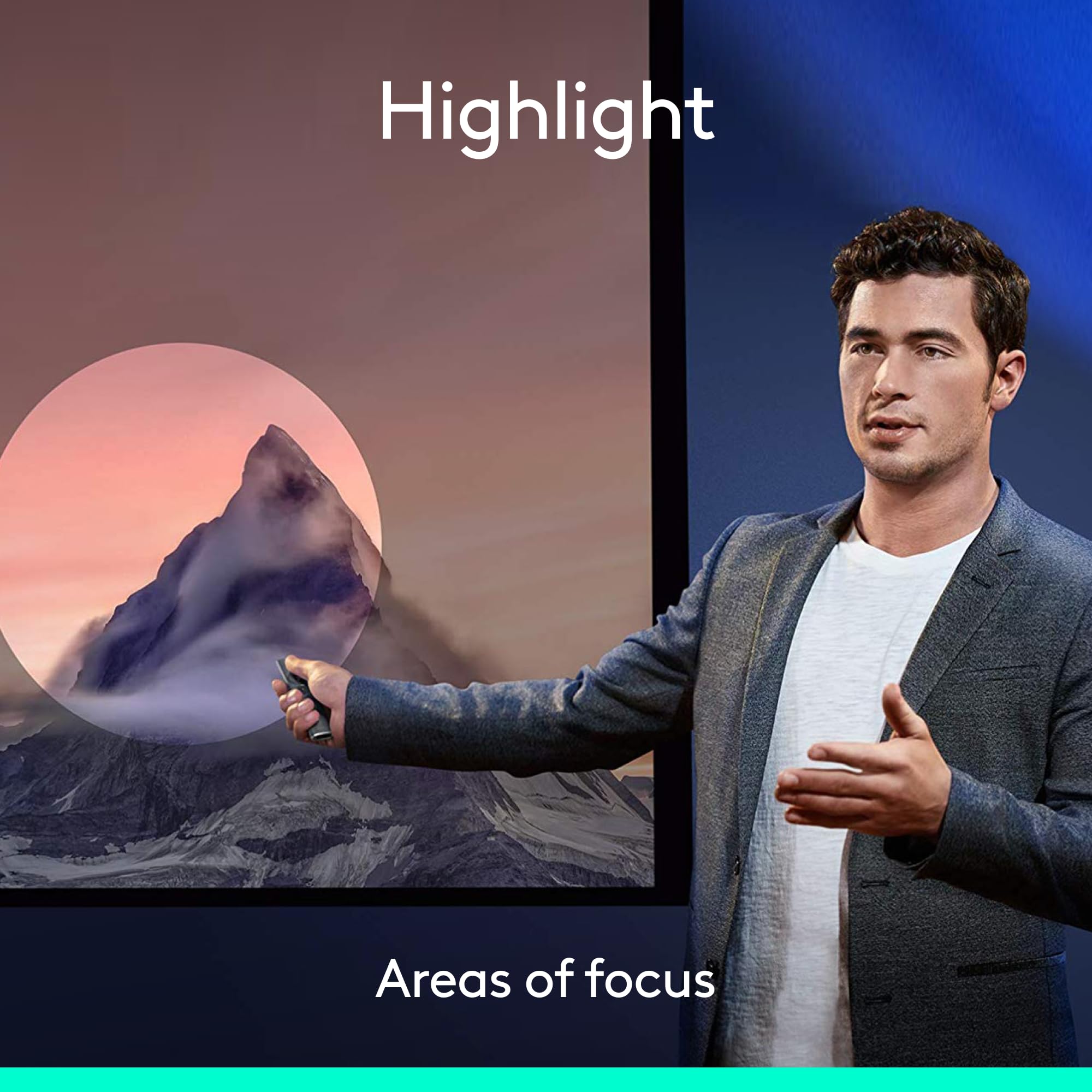 Logitech Spotlight Presentation Remote - Universal Wireless Presentation Clicker With Laser Pointer, Advanced Digital Highlighti