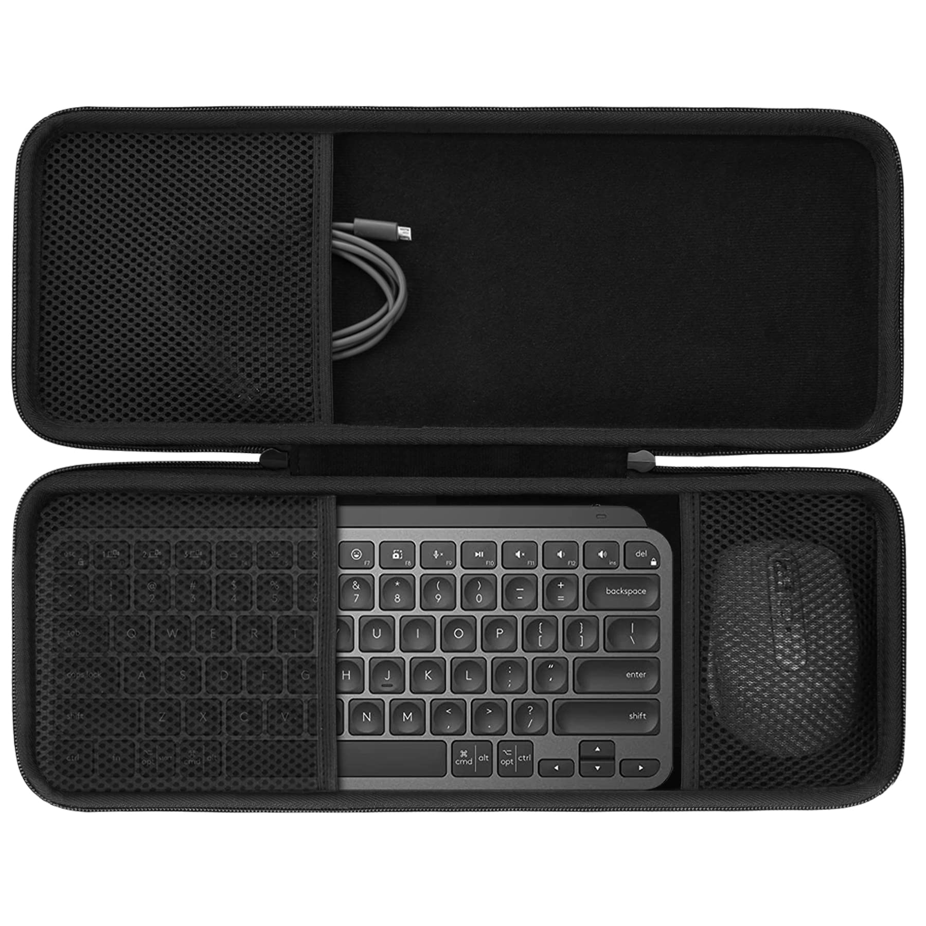 Co2Crea Hard Case Replacement For Logitech Mx Keys Mini Advanced Wireless Illuminated Keyboard And Anywhere 3 Compact Mouse Comb