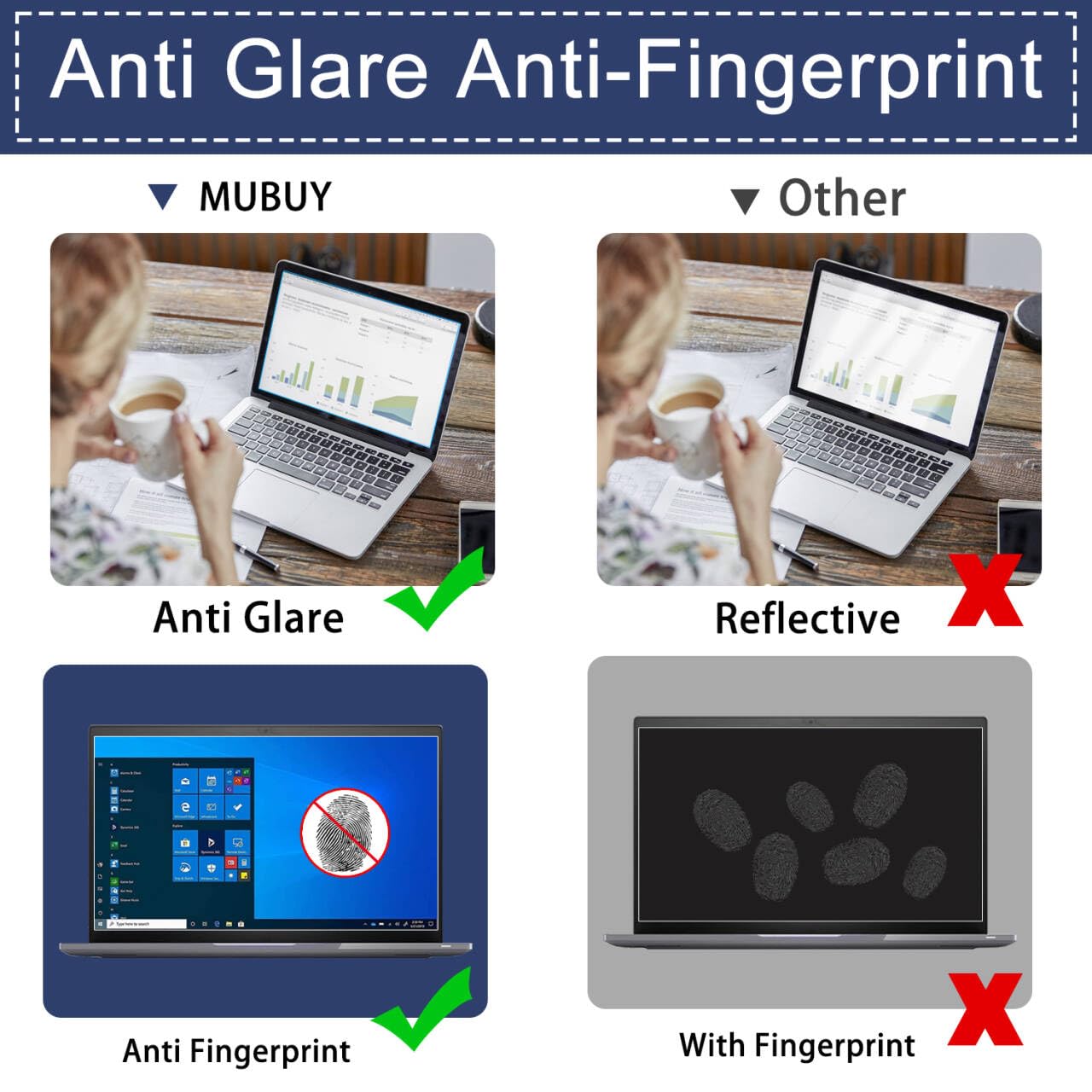 Anti Blue Light Glare Screen Protector For Acer Aspire 3 Spin 14/Aspire 5 Spin 14, Swift Go 14'' /Swift 14 Sf14 71T/Swift X 14 S