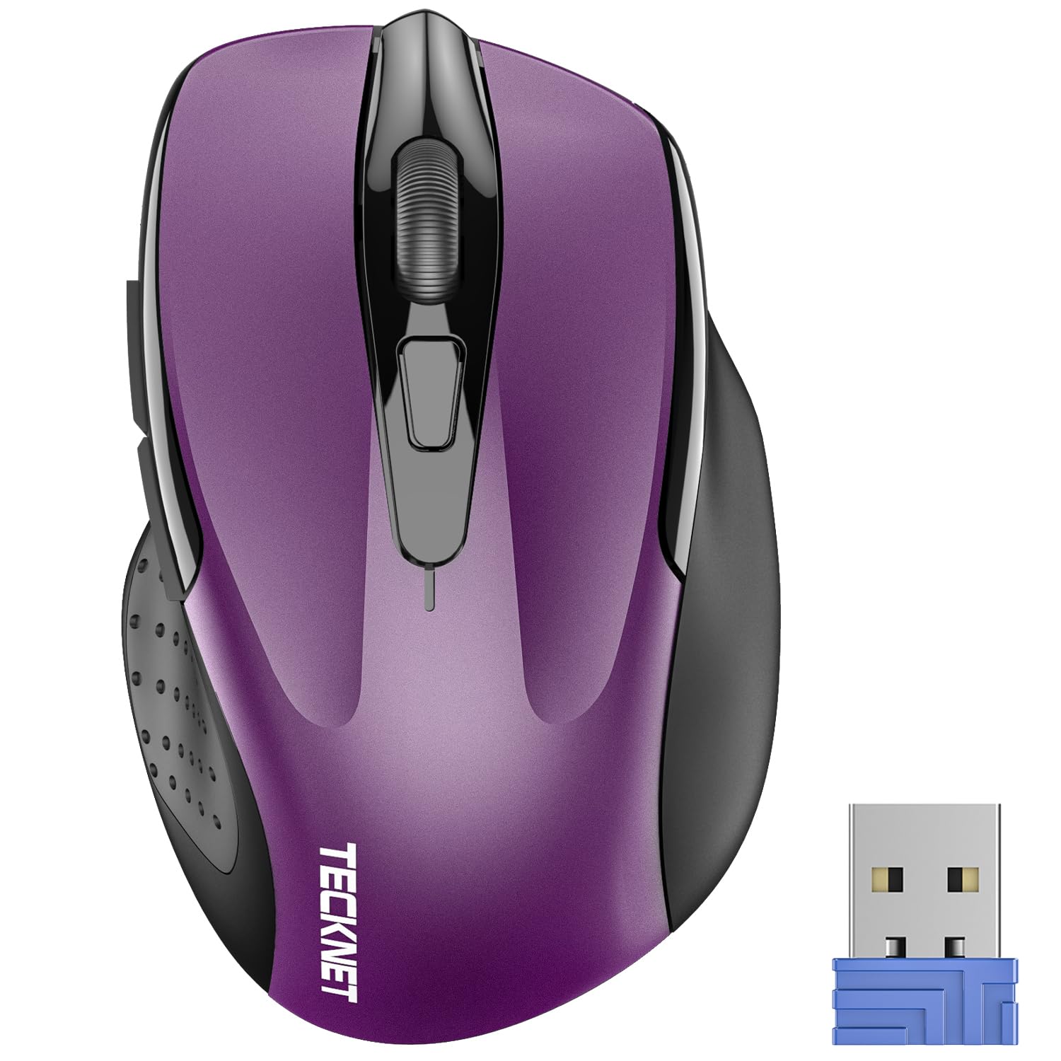 Tecknet Wireless Mouse, 2.4G Ergonomic Optical Mouse, Computer Mouse For Laptop, Pc, Computer, Chromebook, Notebook, 6 Buttons,