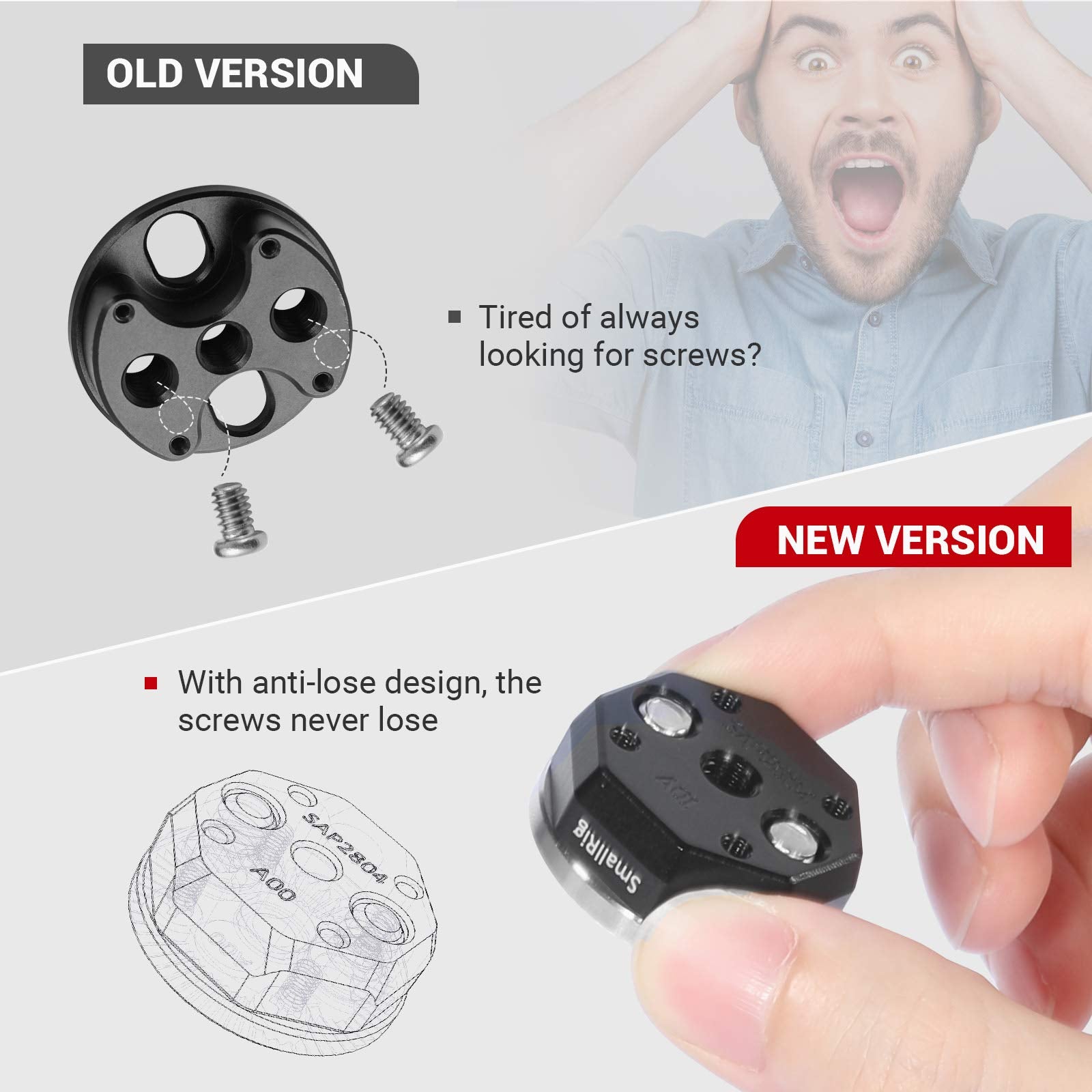 Smallrig Standard Rosette Bolt On Mount (M6 Thread, 31.8 Diameter) For Camera Cage And Accessories   1939