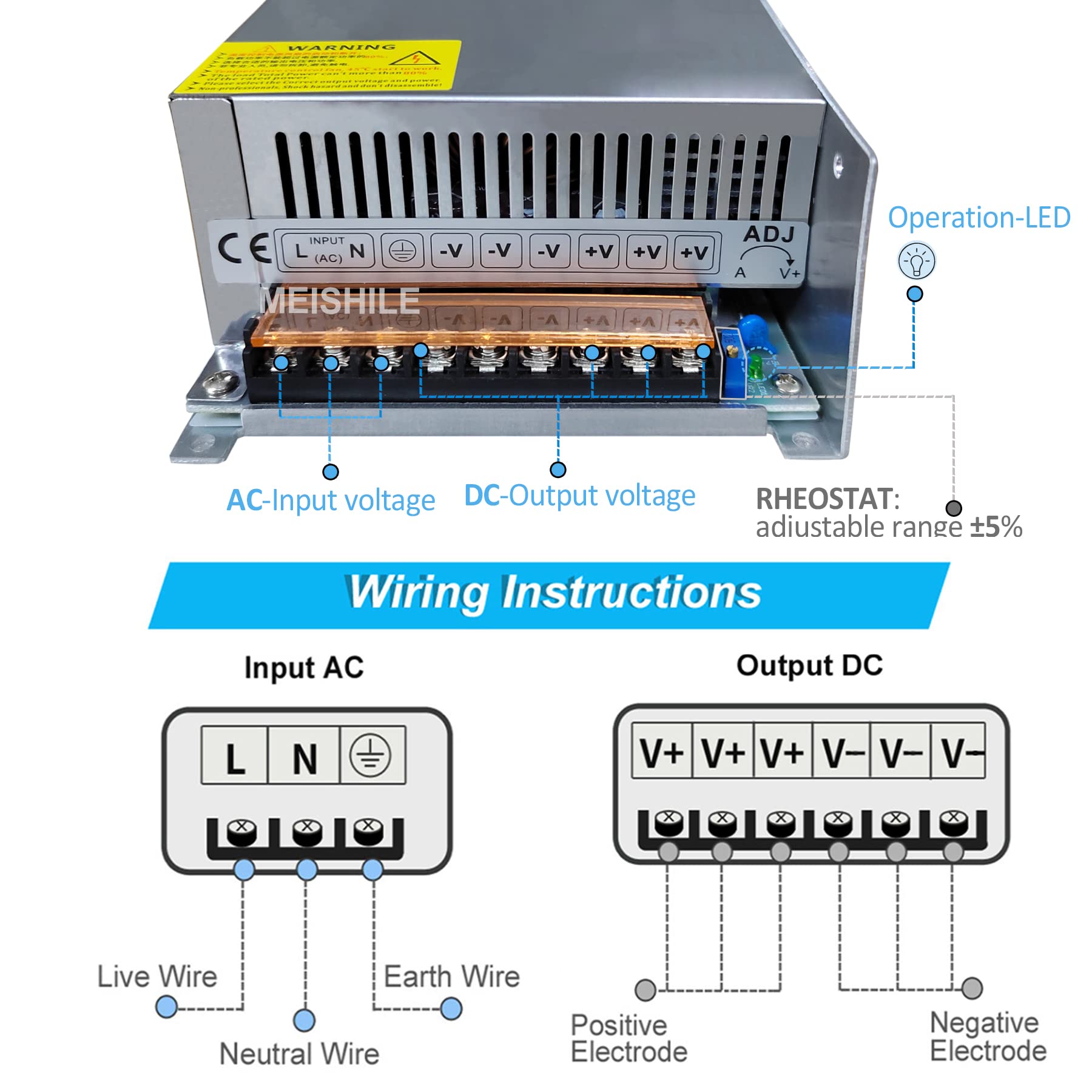 12V 100A 1200W Dc Switching Power Supply Adapter Psu Ac Dc 12Volt Industrial Transformer Converter 0 80/50Amps Led Drive Lamp Me
